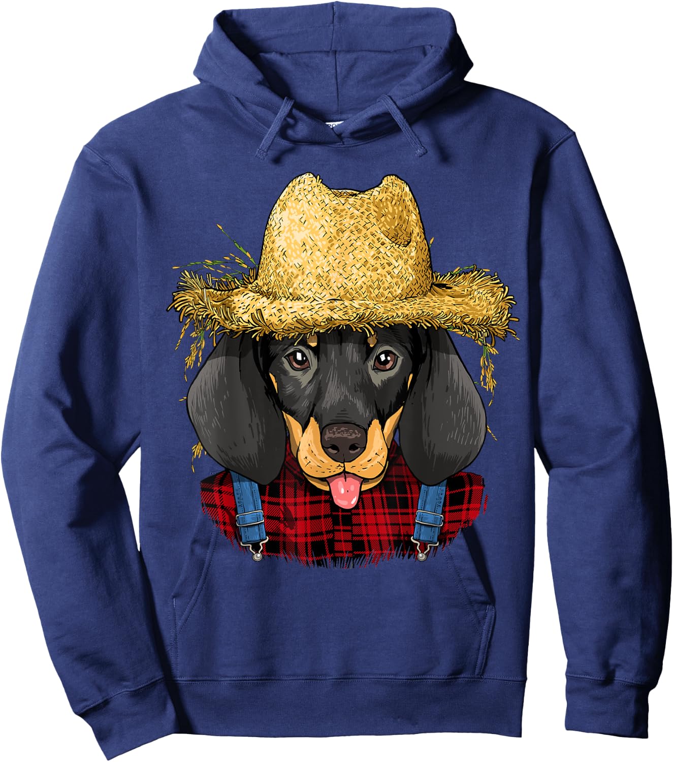 Dachshund Farmer Wiener Sausage Dog Lover Women Kids Hoodie - Hoodie | Navy