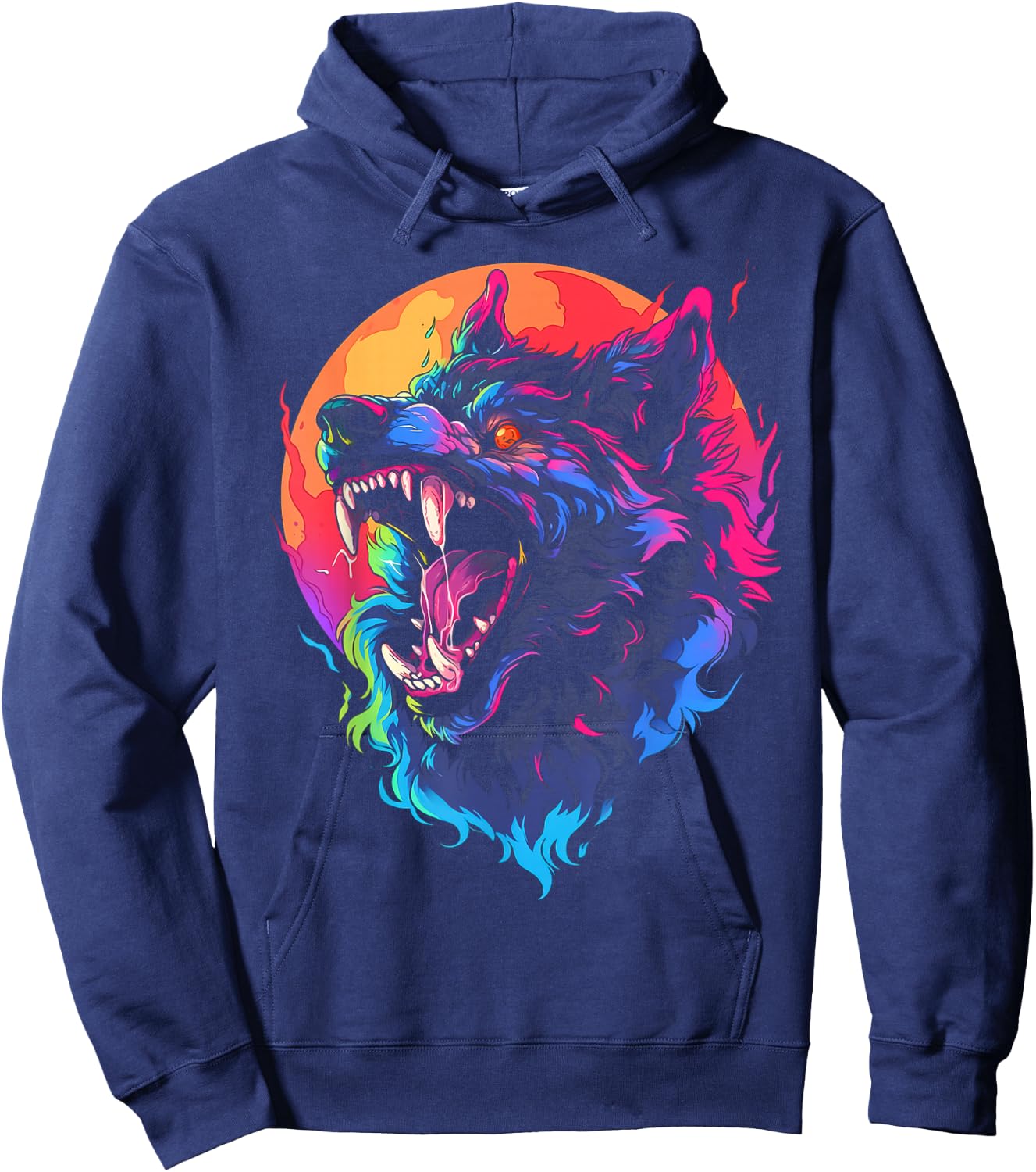 Horror Werewolf Head Halloween Mythology Wolf Shifter Lycan Hoodie - Hoodie | Navy