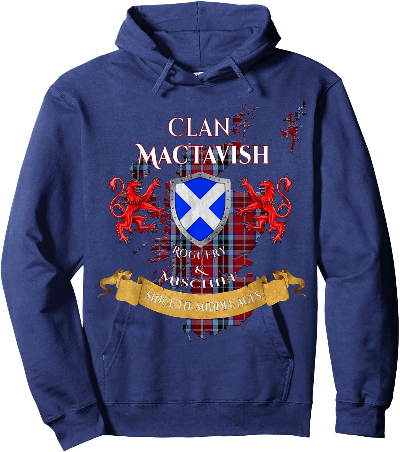 MacTavish Scottish Family Clan Middle Ages Mischief Hoodie - Hoodie | Navy