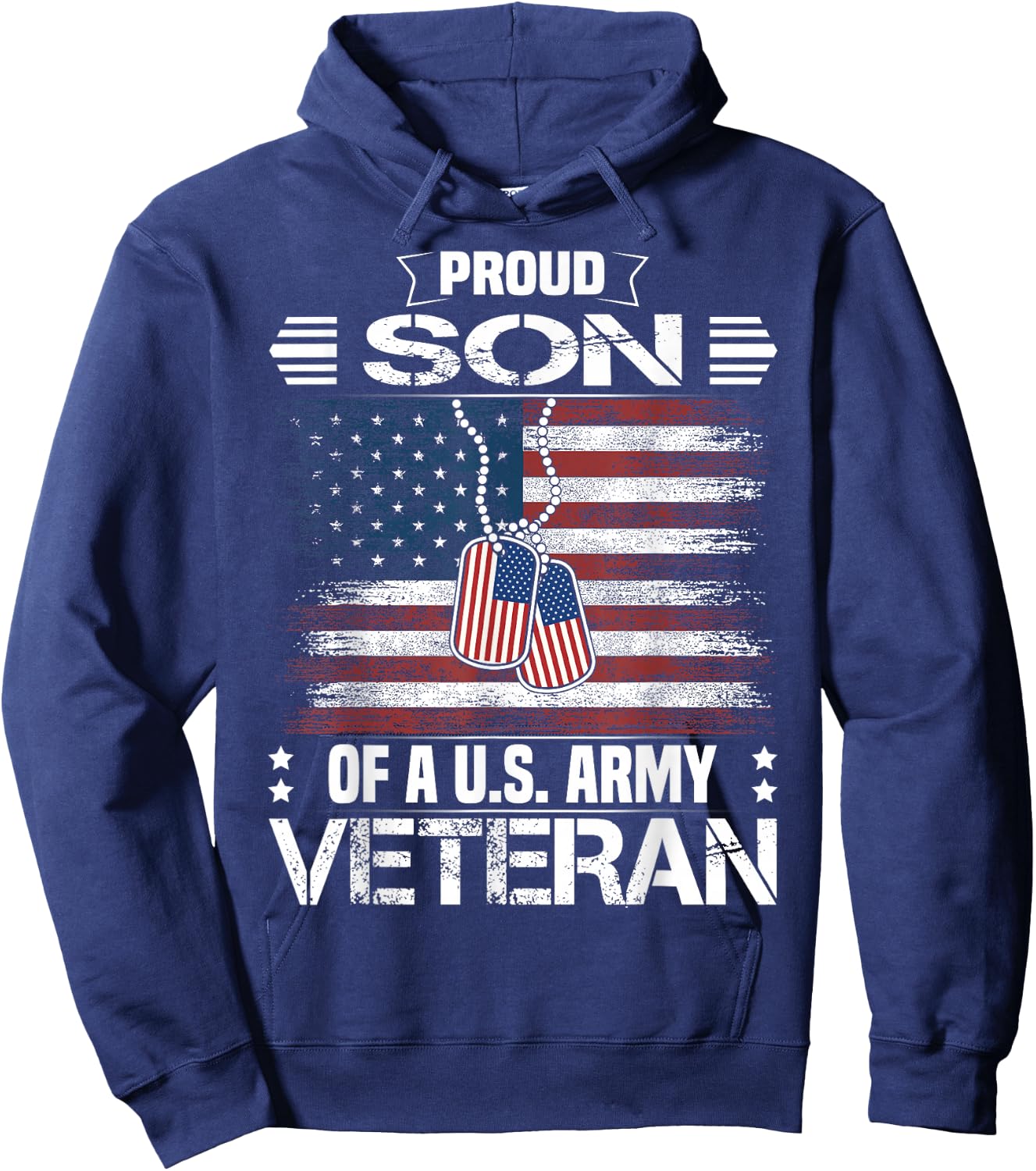 Proud Son of A US Army Veteran Day Family Matching Hoodie - Hoodie | Navy