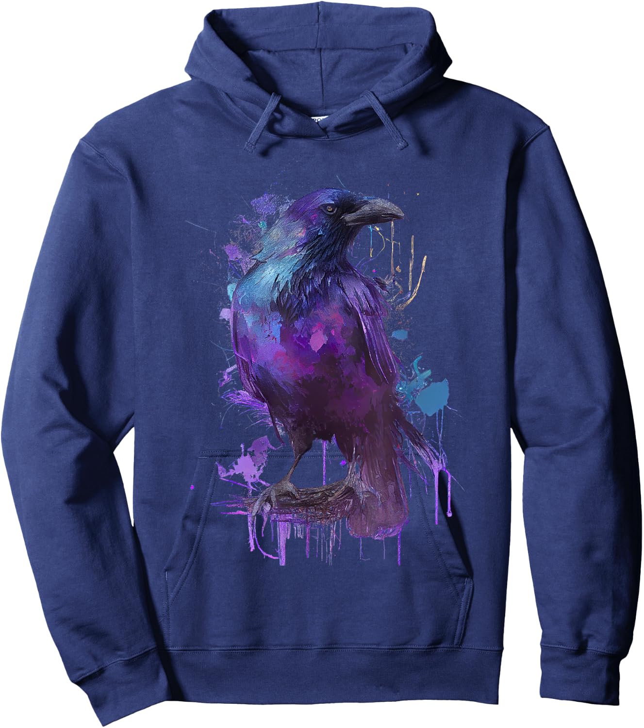 Raven colorful design Hoodie - Hoodie | Navy