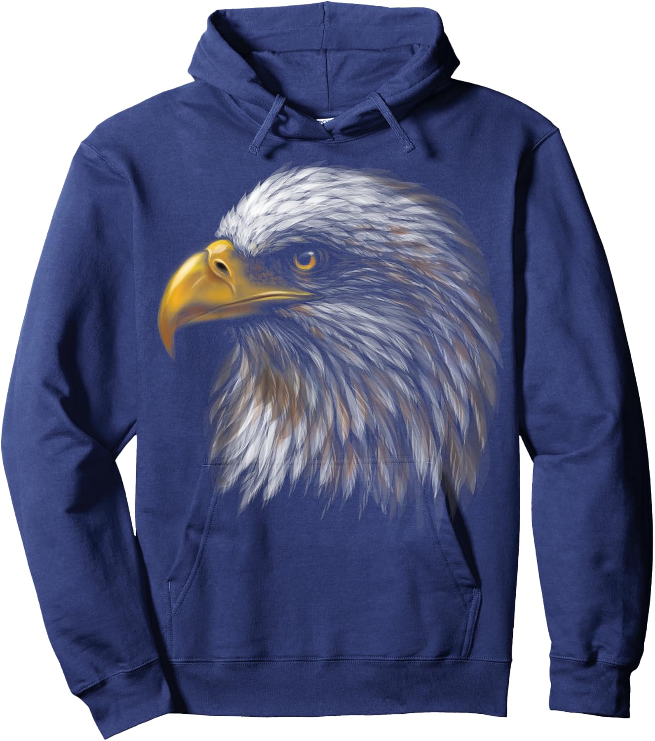Cute Bald Eagle Head Black Art for Lovers Eagles Birds Hoodie - Hoodie | Navy
