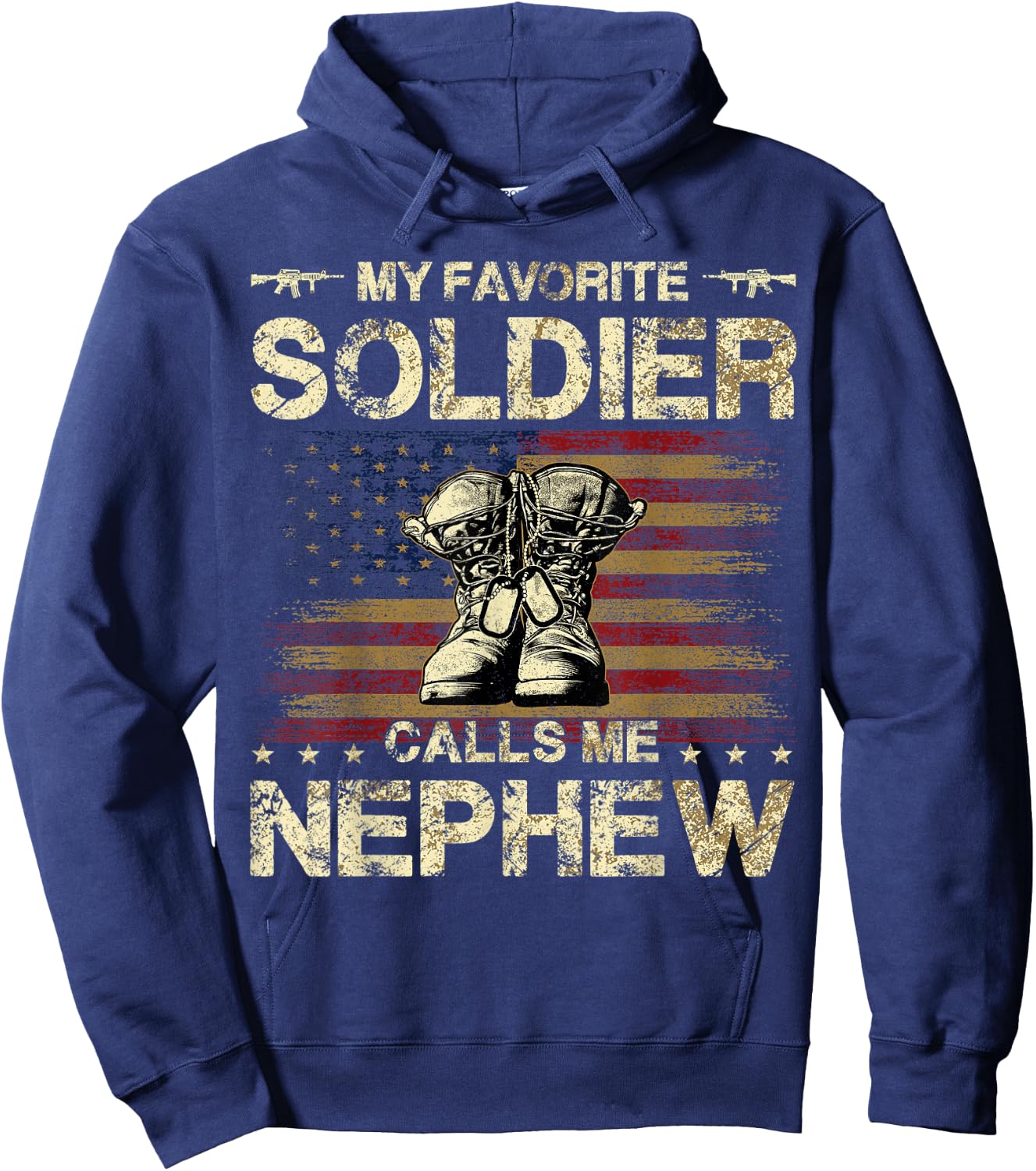My Favorite Solider Calls Me Nephew | Proud Army Nephew Hoodie - Hoodie | Navy