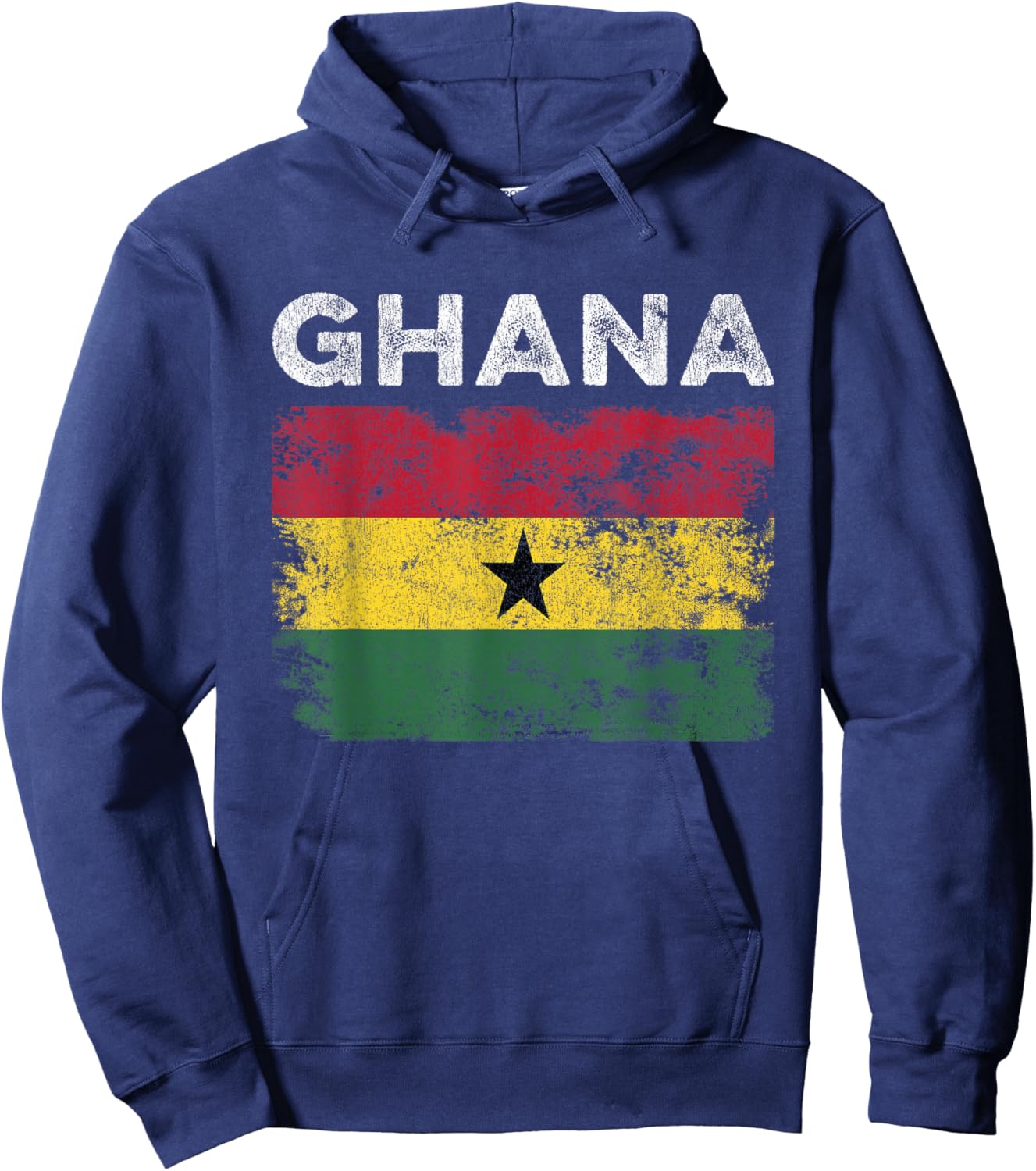 Ghana Flag Distressed - Men Women Kids - Ghanaian Flag Hoodie - Hoodie | Navy