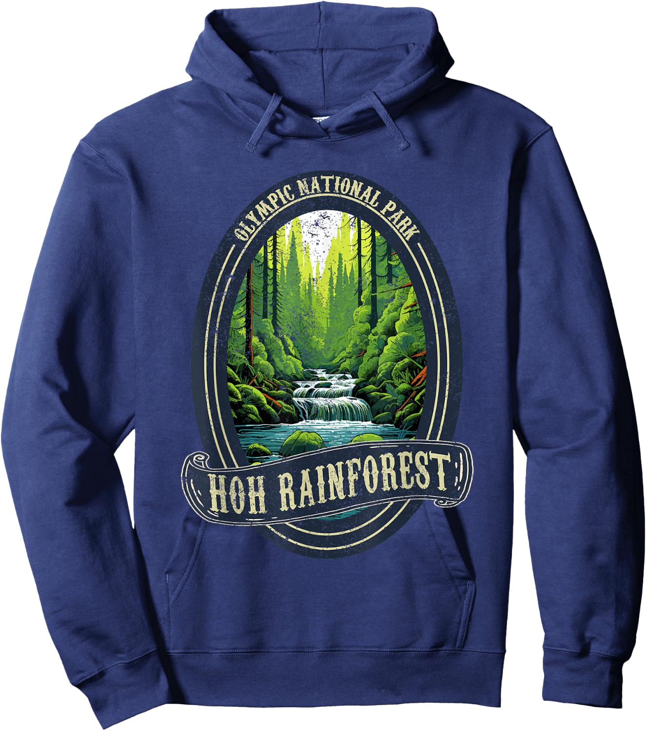 Olympic National Park Washington Hoh Rain Forest Hoodie - Hoodie | Navy