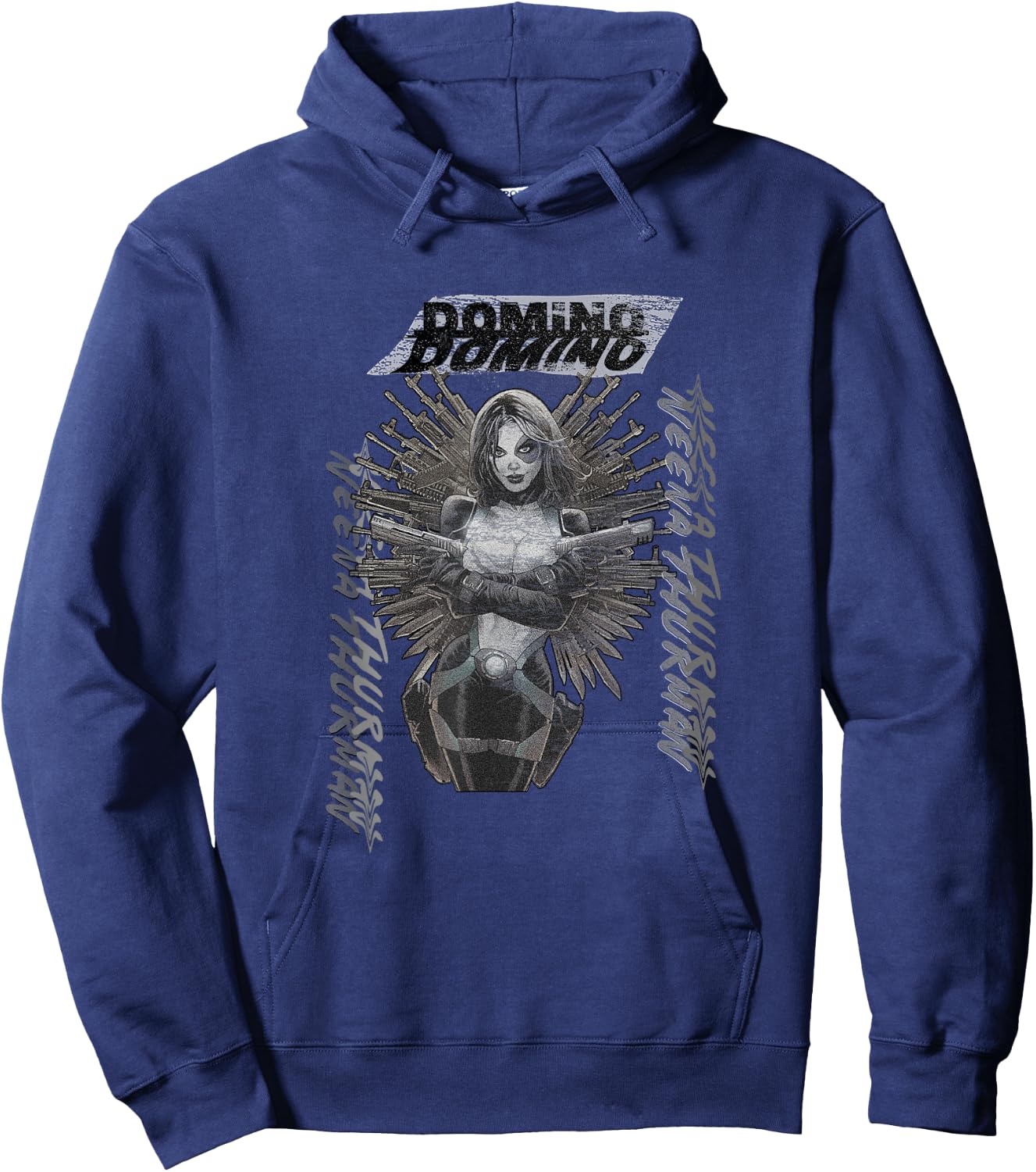 Marvel X-Men Neena Thurman AKA Domino Vintage Shot Hoodie - Hoodie | Navy