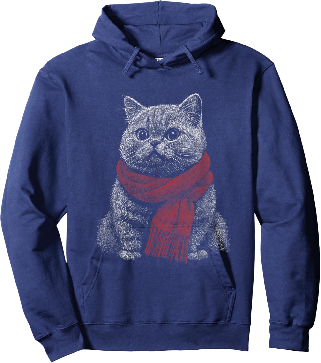 British Shorthair Cat Men Women Kids Hoodie - Hoodie | Navy