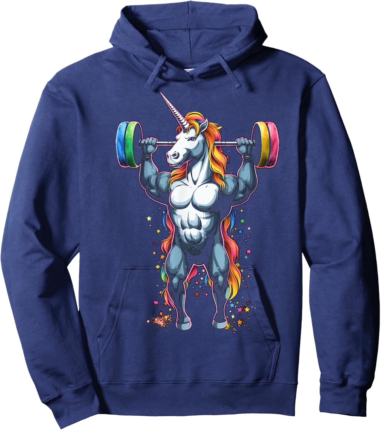 Unicorn Weightlifting Deadlift Fitness Gym Hoodie - Hoodie | Navy