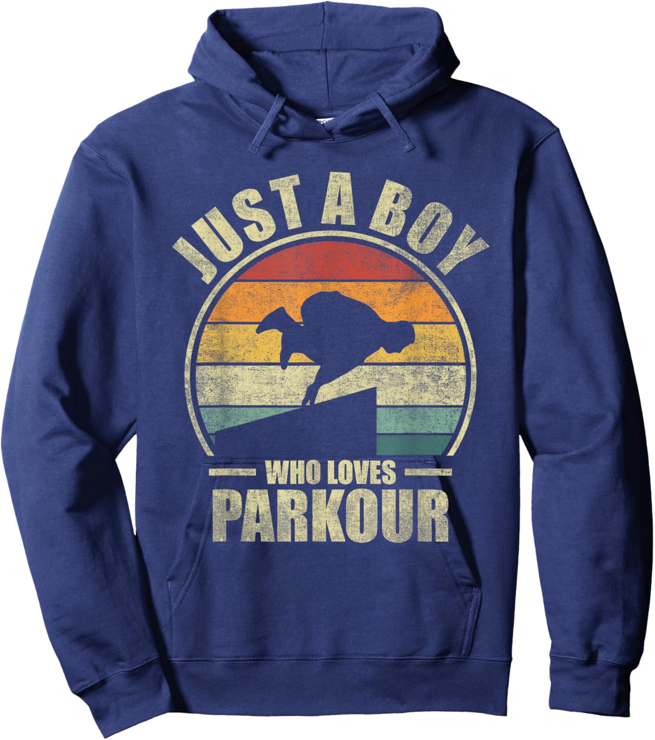 Just A Boy Who Loves Parkour. Free Running Parkour Hoodie - Hoodie | Navy