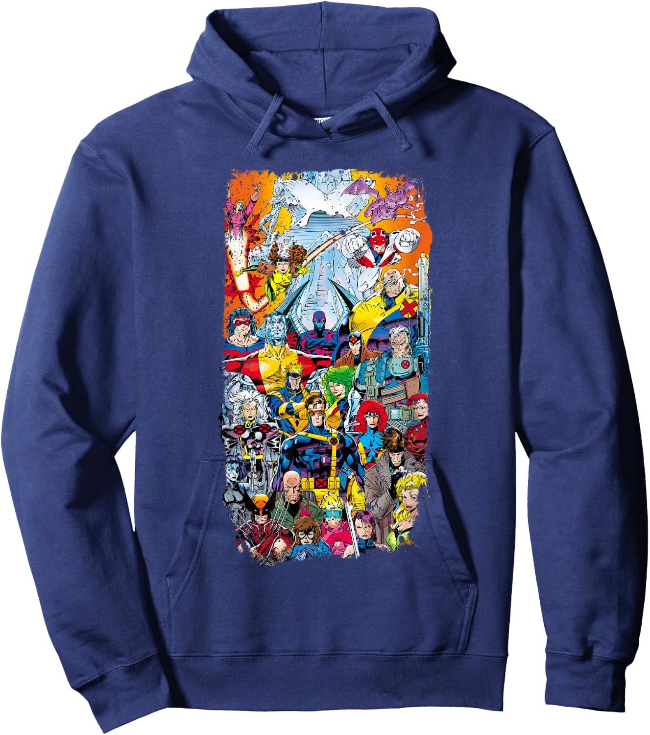 Marvel X-Men Forever Alpha #1 Comic Book Cover Distressed Hoodie - Hoodie | Navy