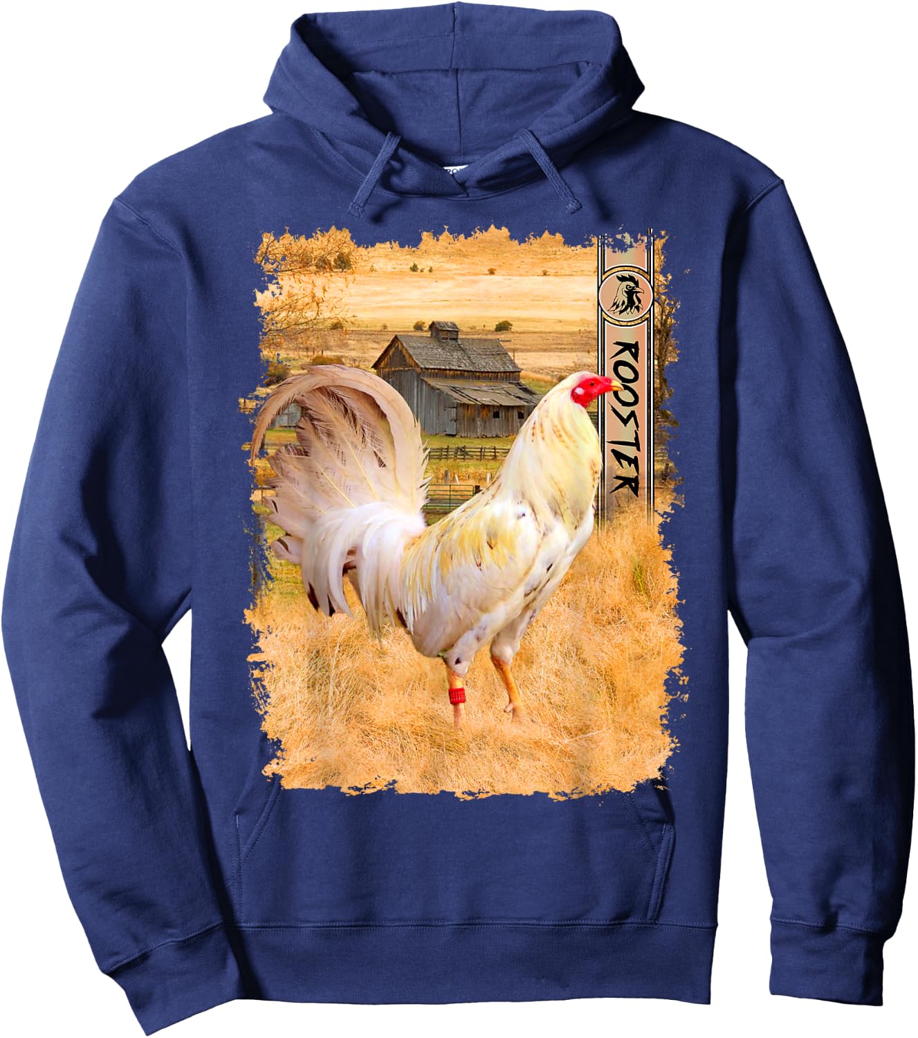 Vintage Rooster Gallero Gamefowl Cock Fight Hoodie - Hoodie | Navy