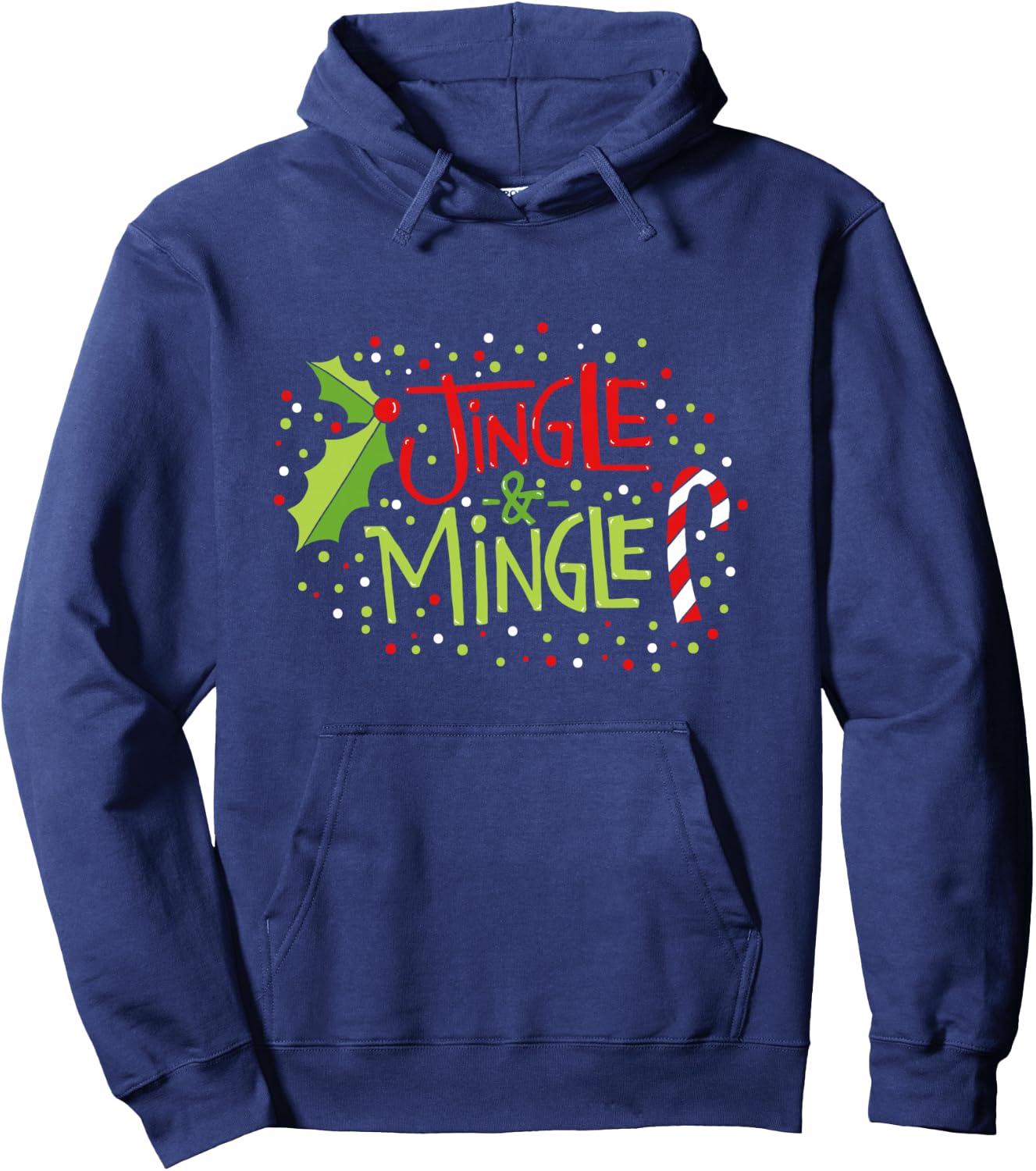 Jingle & Mingle Christmas Party Get Together Hoodie - Hoodie | Navy