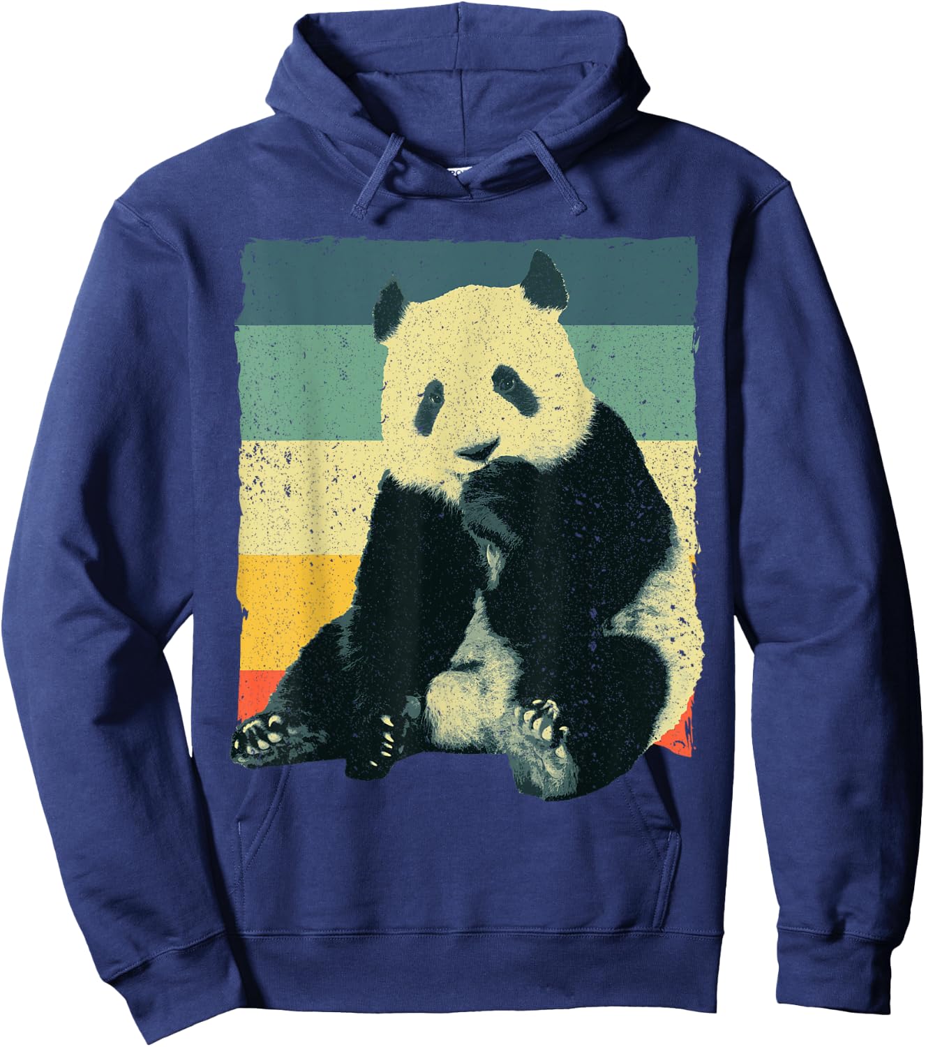 Funny Panda Design Women Kids Retro Panda Bear Lover Hoodie - Hoodie | Navy