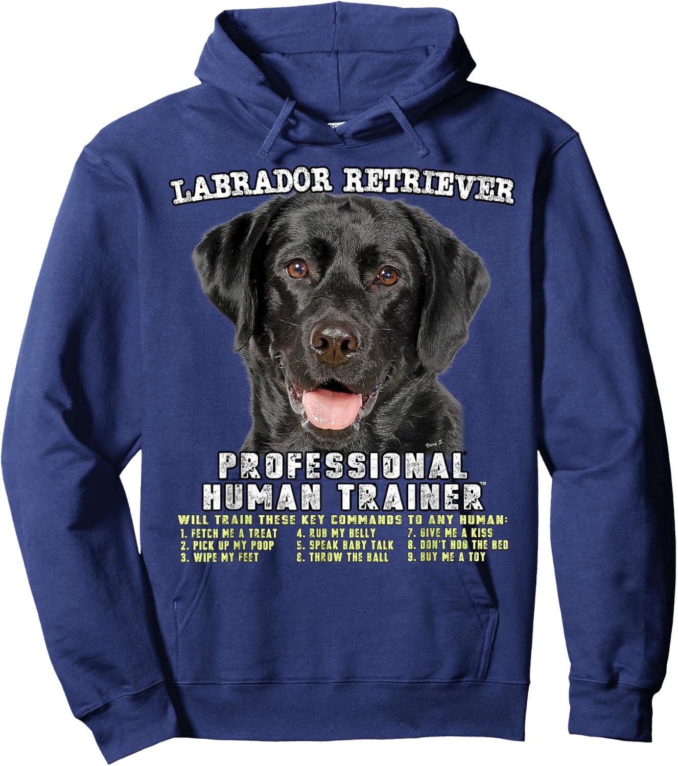 Labrador Retriever Black Lab Professional Human Trainer Hoodie - Hoodie | Navy