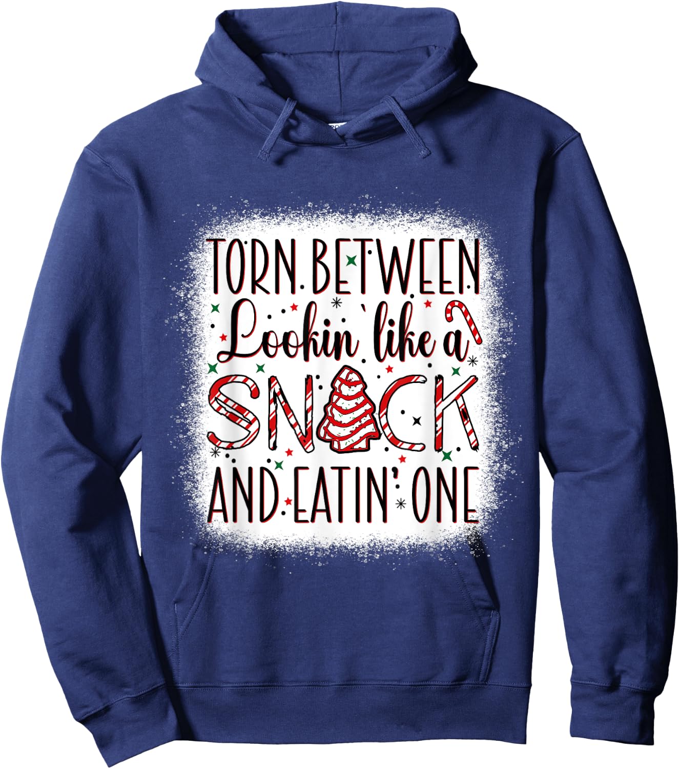 Torn Between Looking' Like A Snack And Eating' One Christmas Hoodie - Hoodie | Navy
