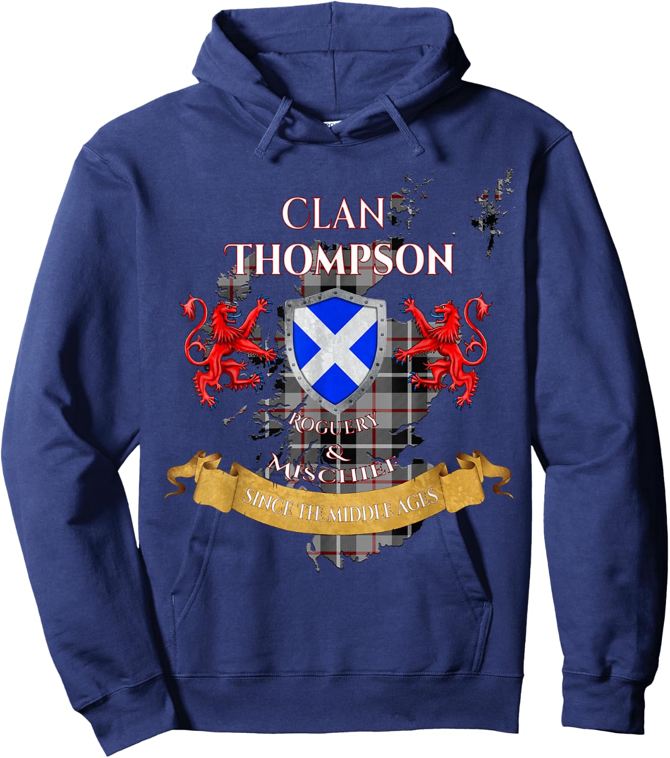 Thompson Scottish Family Clan Middle Ages Mischief Hoodie - Hoodie | Navy