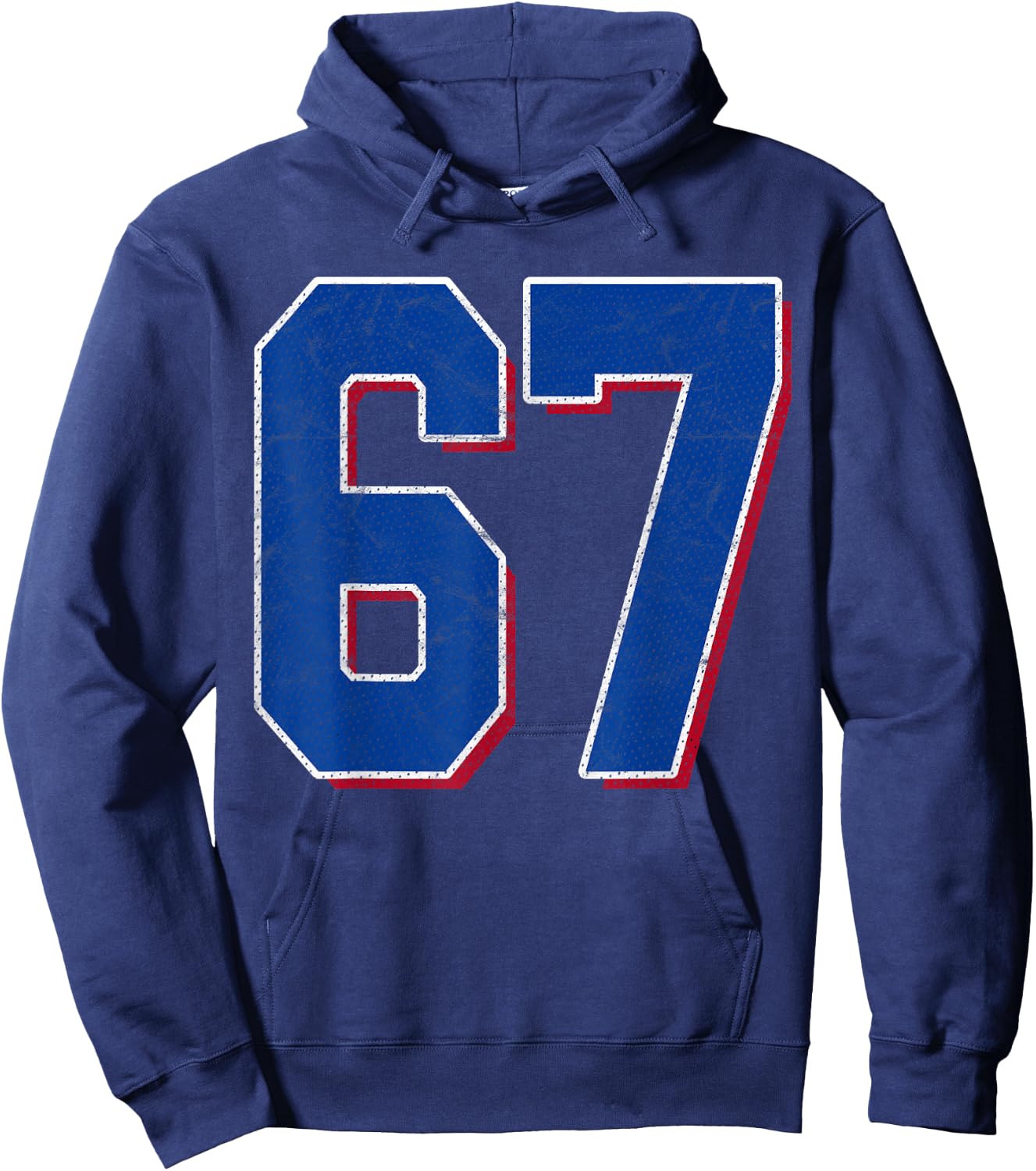 Number 67 Numbered Uniform Sports Team Jersey 67th Birthday Hoodie - Hoodie | Navy