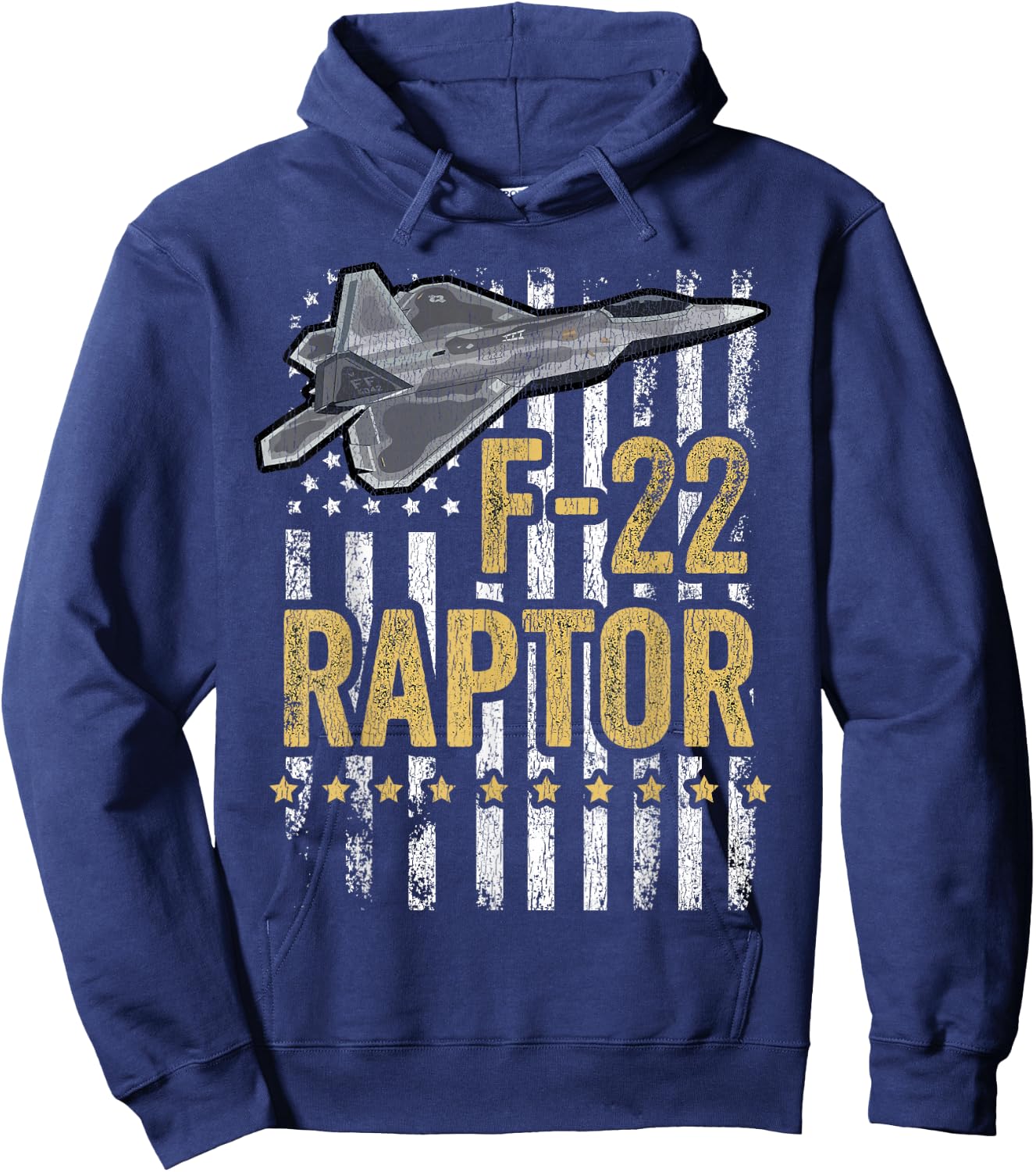 F-22 Raptor Fighter Jet USA Flag Military F-18 Plane Women Kids Men Hoodie - Hoodie | Navy