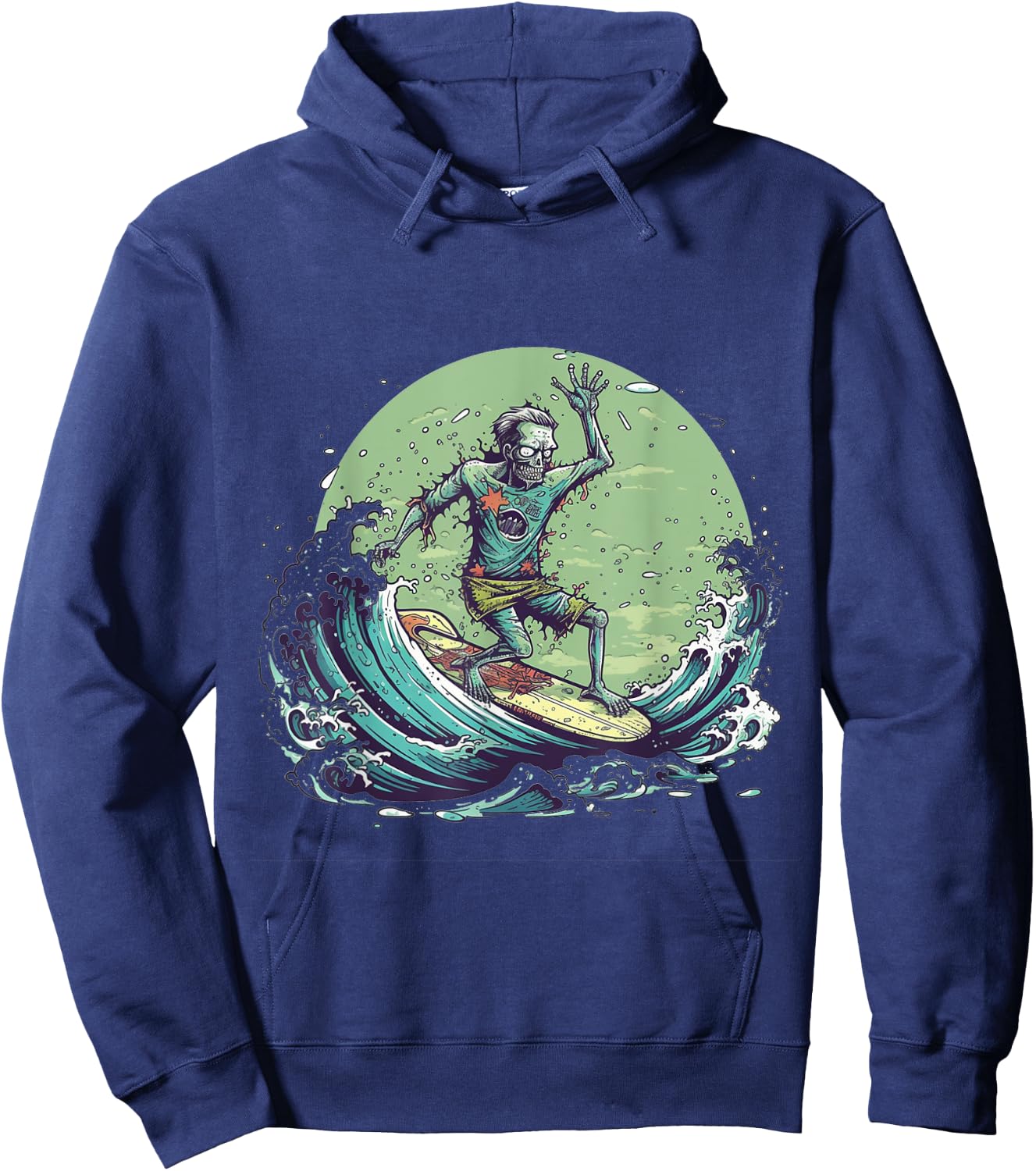 Zombie Surfing Halloween Costume Surf Surfer Men Women Hoodie - Hoodie | Navy
