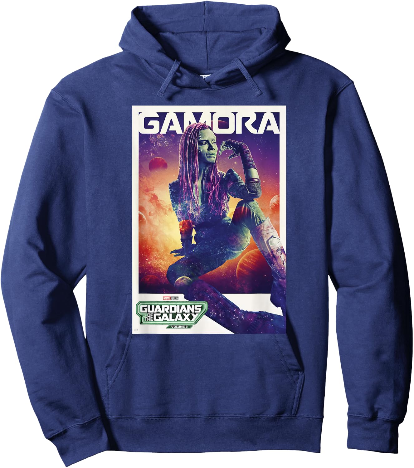 Marvel Guardians of the Galaxy Vol. 3 Gamora Solo Poster Hoodie - Hoodie | Navy