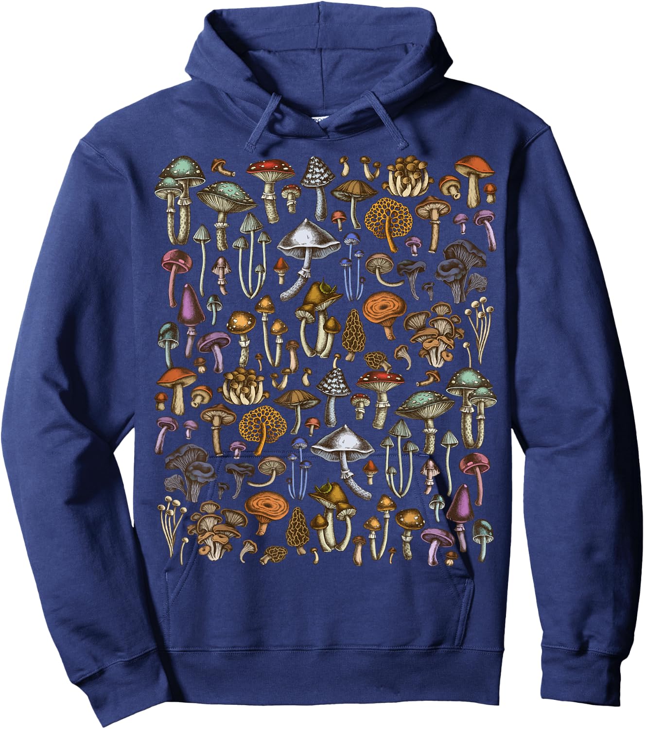 Mushrooms Fun Mycology Fungi Foraging Mushroom Lovers Hoodie - Hoodie | Navy