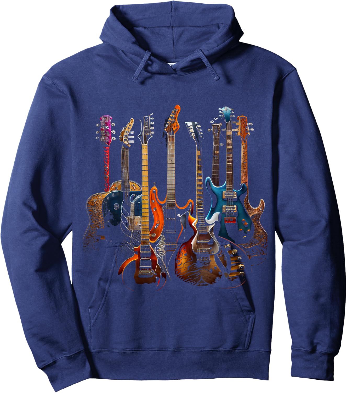 Guitars Guitarists Gift Hoodie - Hoodie | Navy