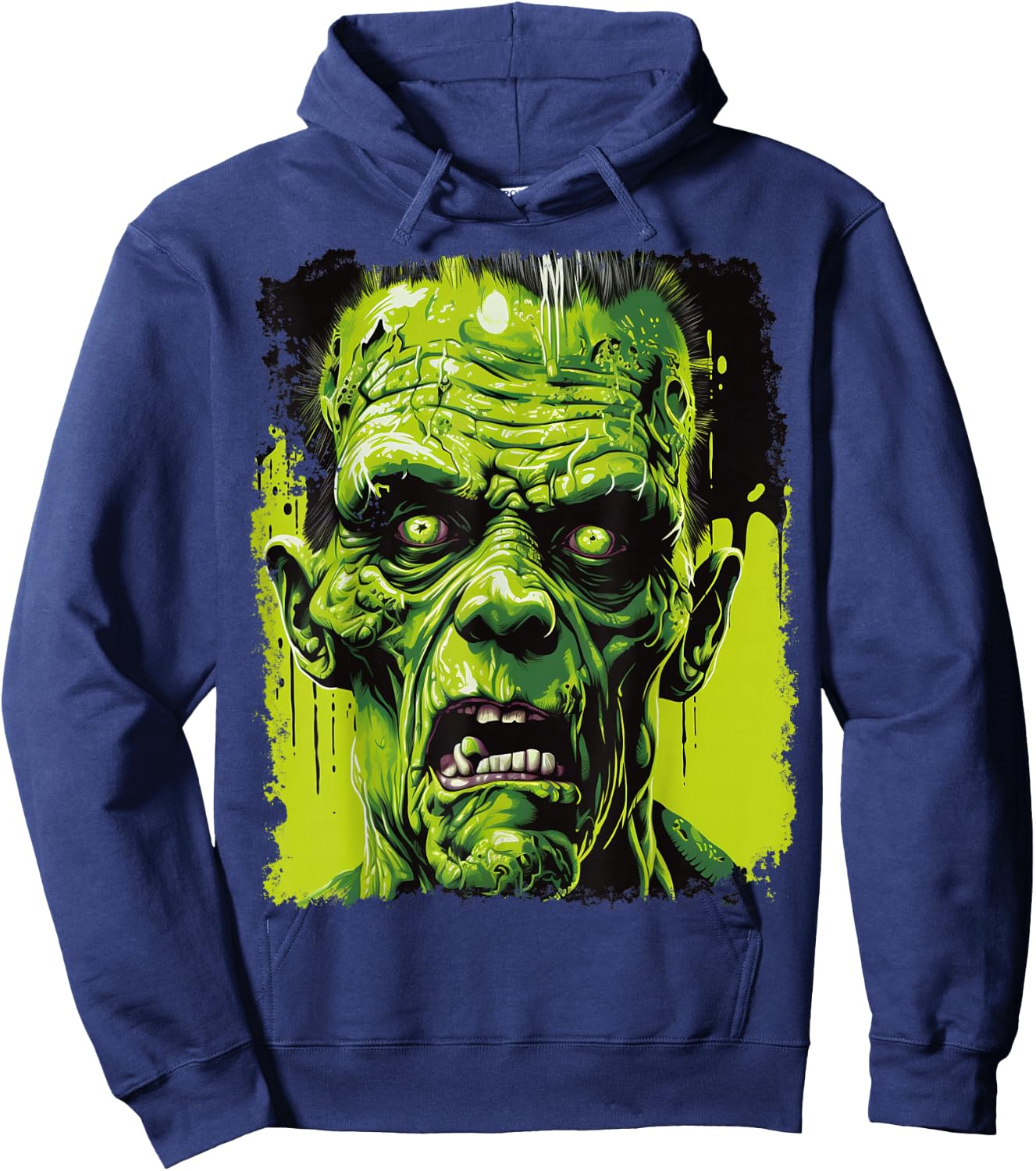 Green Zombie Halloween Hoodie - Hoodie | Navy