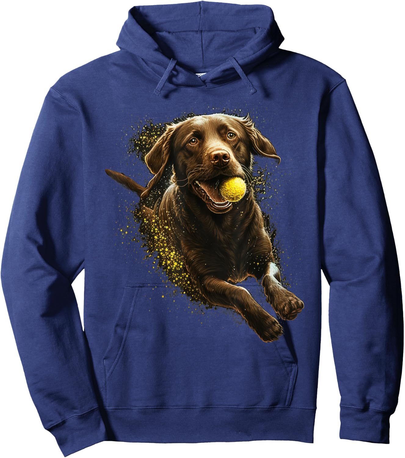 Cute brown Labrador Dog on brown Labrador Retriever Lover Women Kids Hoodie - Hoodie | Navy
