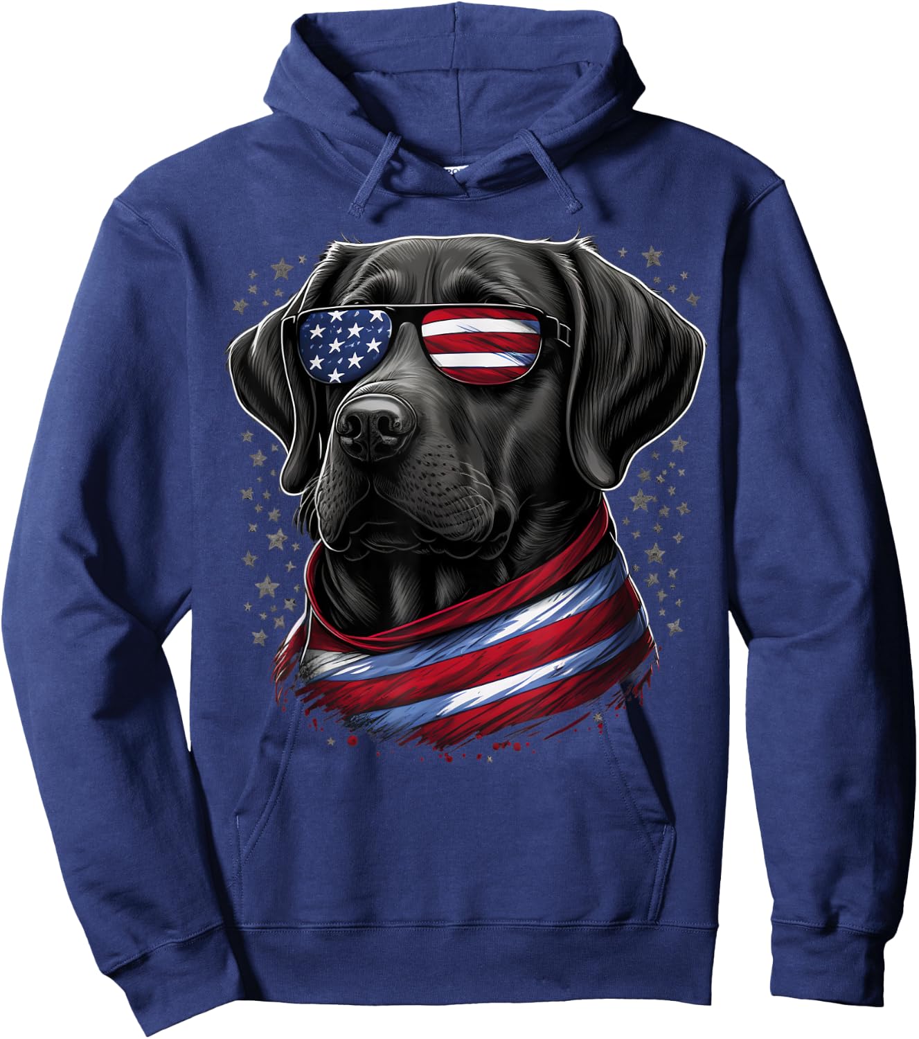 USA 4th Of July Patriotic American Labrador Retriever Kids Men Hoodie - Hoodie | Navy
