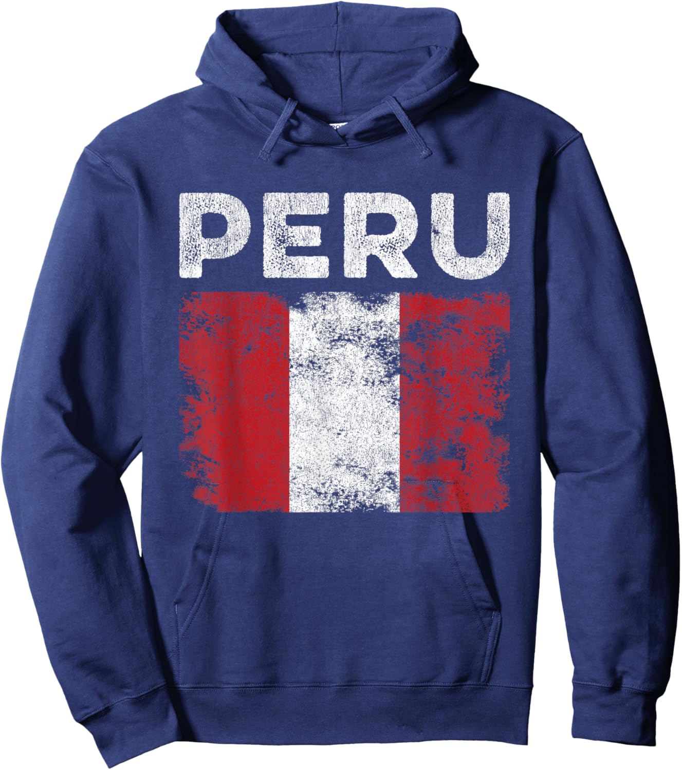 Peru Flag Distressed - Men Women Kids - Peruvian Flag Hoodie - Hoodie | Navy