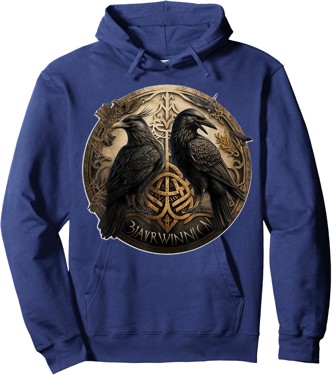 Scandinavian Odin Ravens Hoodie - Hoodie | Navy