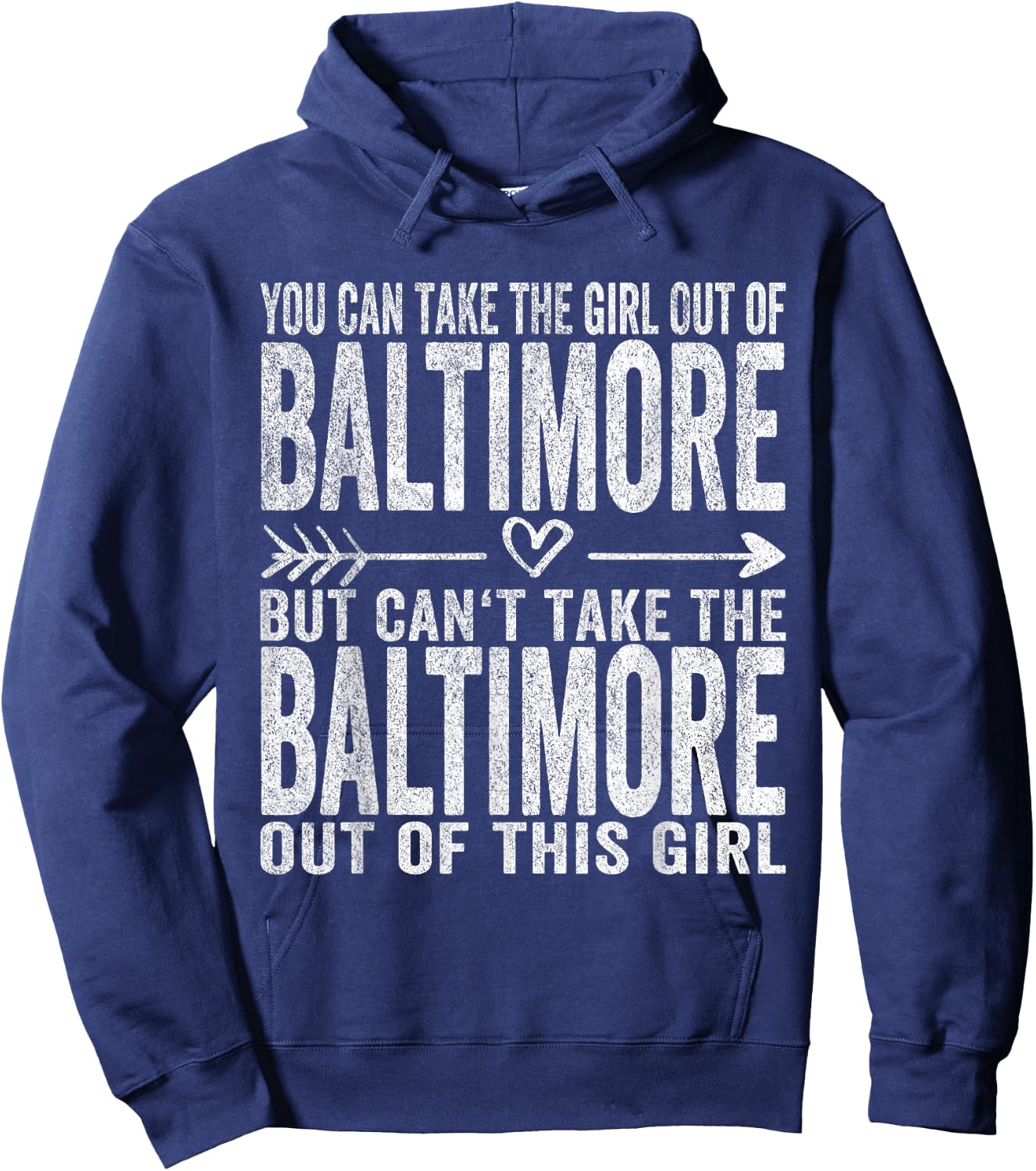 Girl Out Of Baltimore Maryland Hometown Home Baltimore Hoodie - Hoodie | Navy