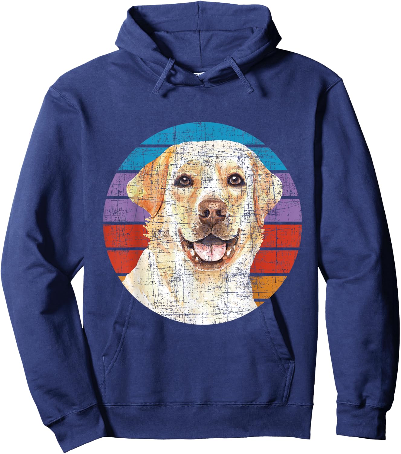 Retro Vintage Labrador - Dog Owner Pet Lover Puppy Trainer Women Girls Kids Hoodie - Hoodie | Navy