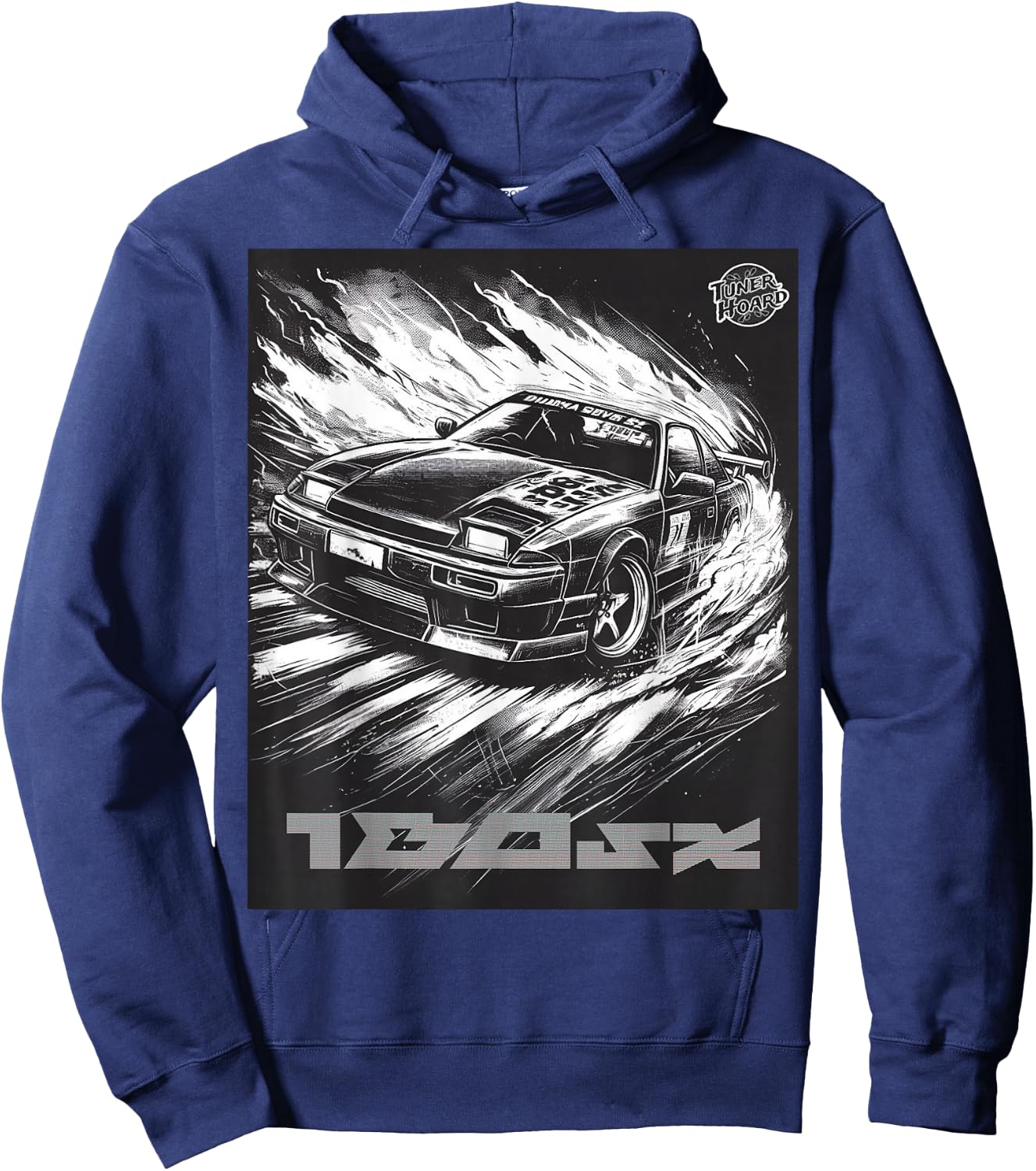JDM 180sx Cool Drift Car 240sx Manga S13 Silvia Coupe Type X Hoodie - Hoodie | Navy