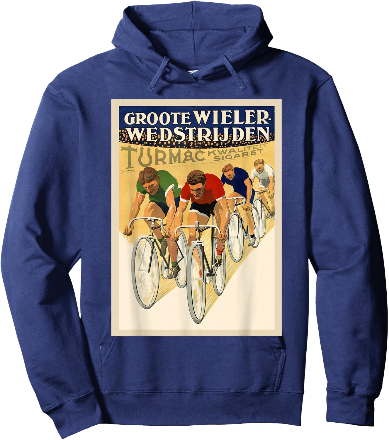 Bicycle Cycling Race Retro Vintage Racing Sports Hoodie - Hoodie | Navy
