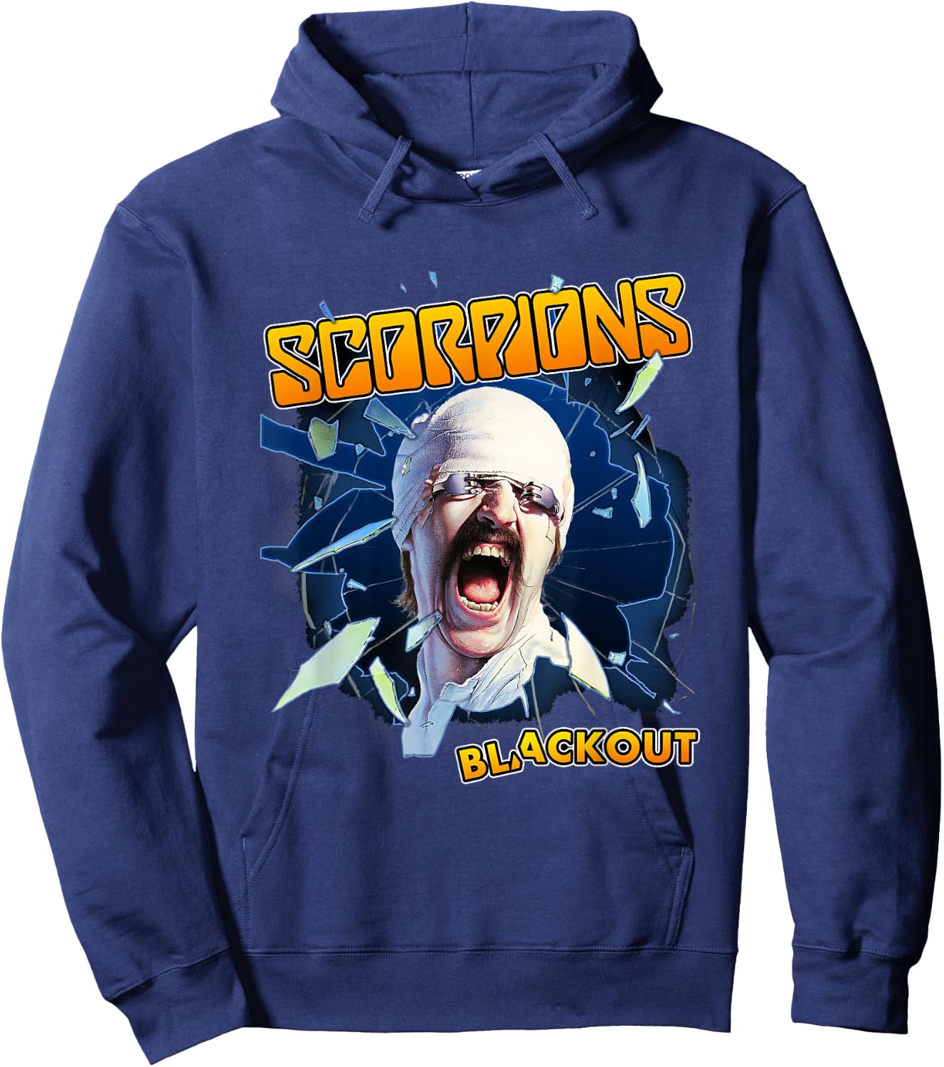 Official Scorpions Blackout Small Hoodie - Hoodie | Navy