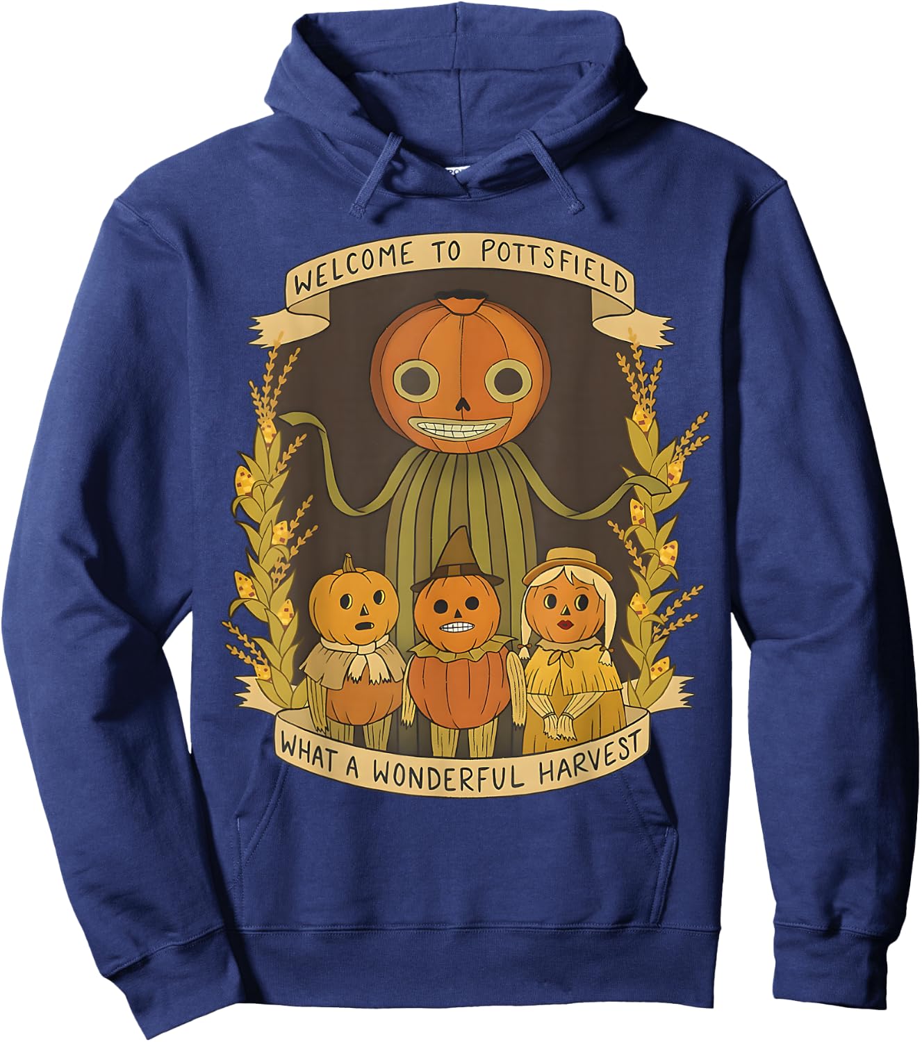 Spooky Pottsfield Harvest Festival Pumpkin Vibes Halloween Hoodie - Hoodie | Navy