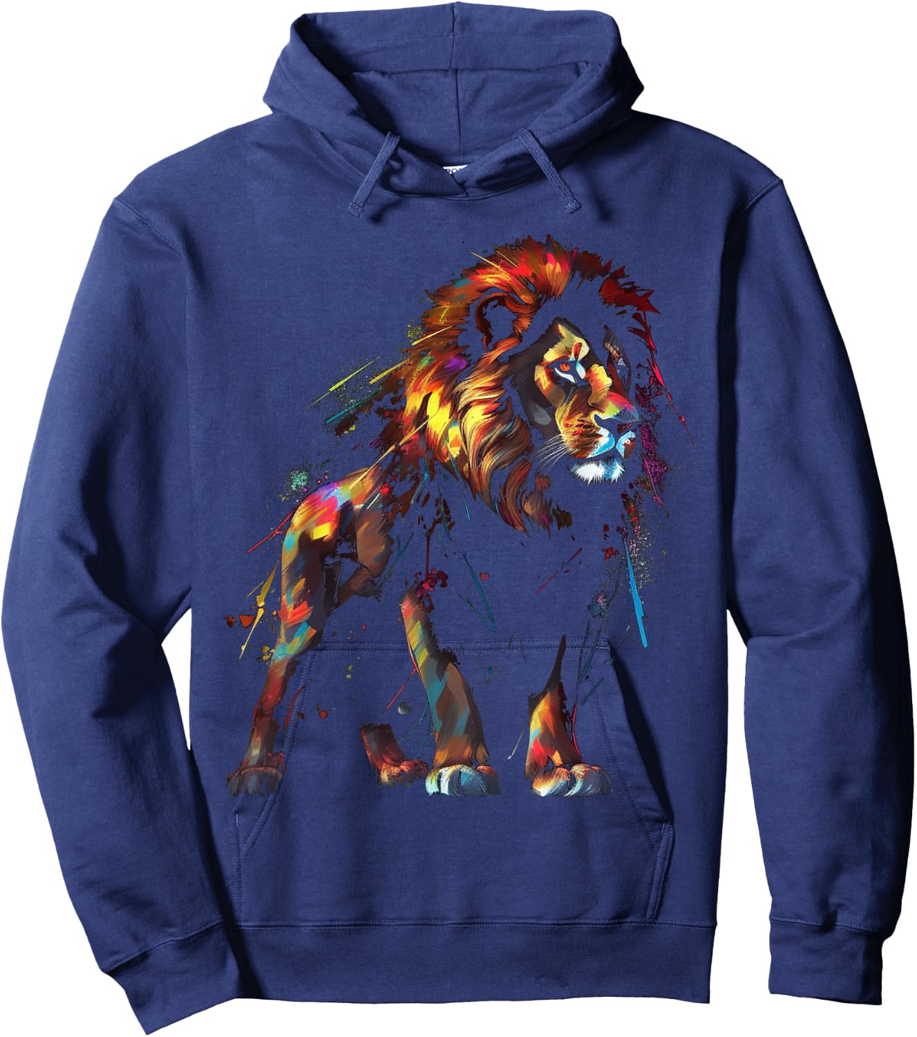 Lion art colourful animal lovers motif zoo lion Hoodie - Hoodie | Navy