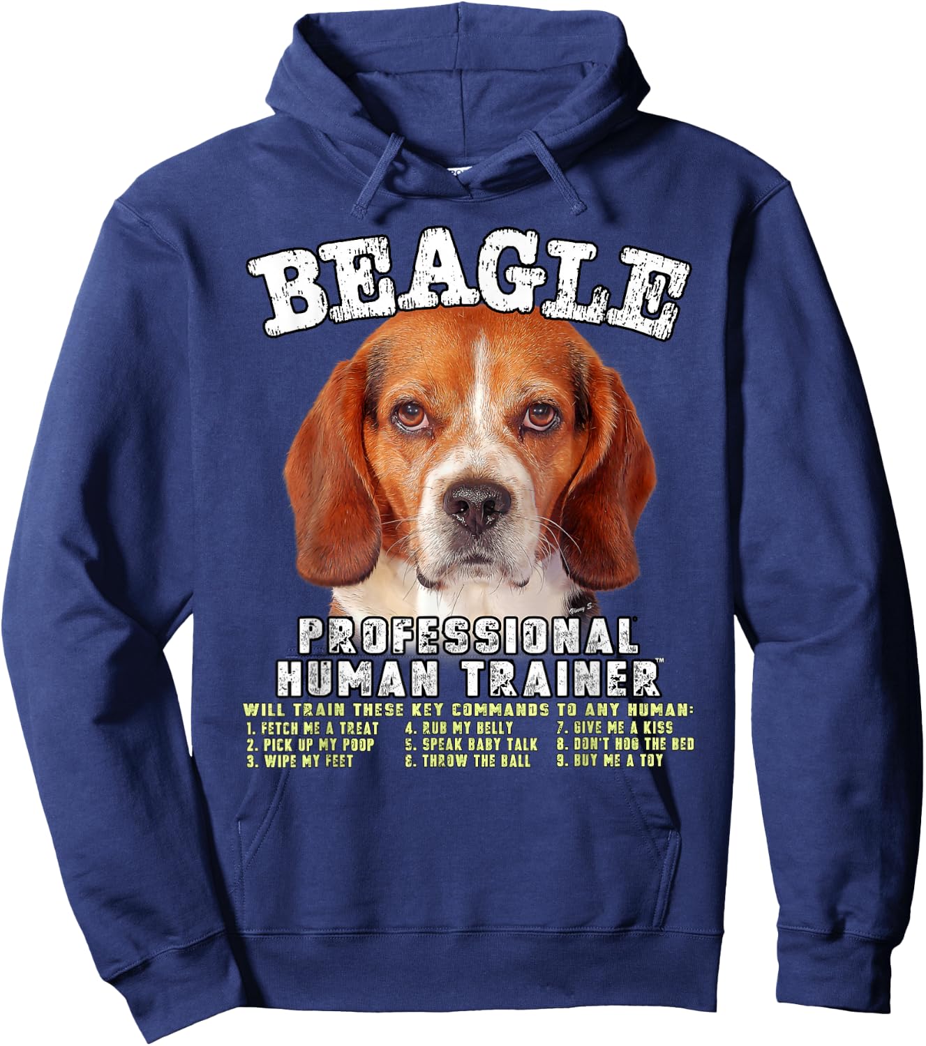 Beagle Professional Human Trainer Hoodie - Hoodie | Navy