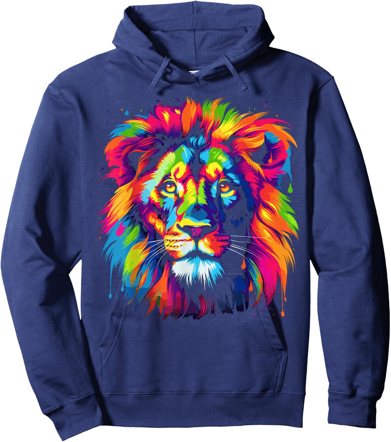 Rainbow Lion Shirt Men Women Boys Girls Hoodie - Hoodie | Navy