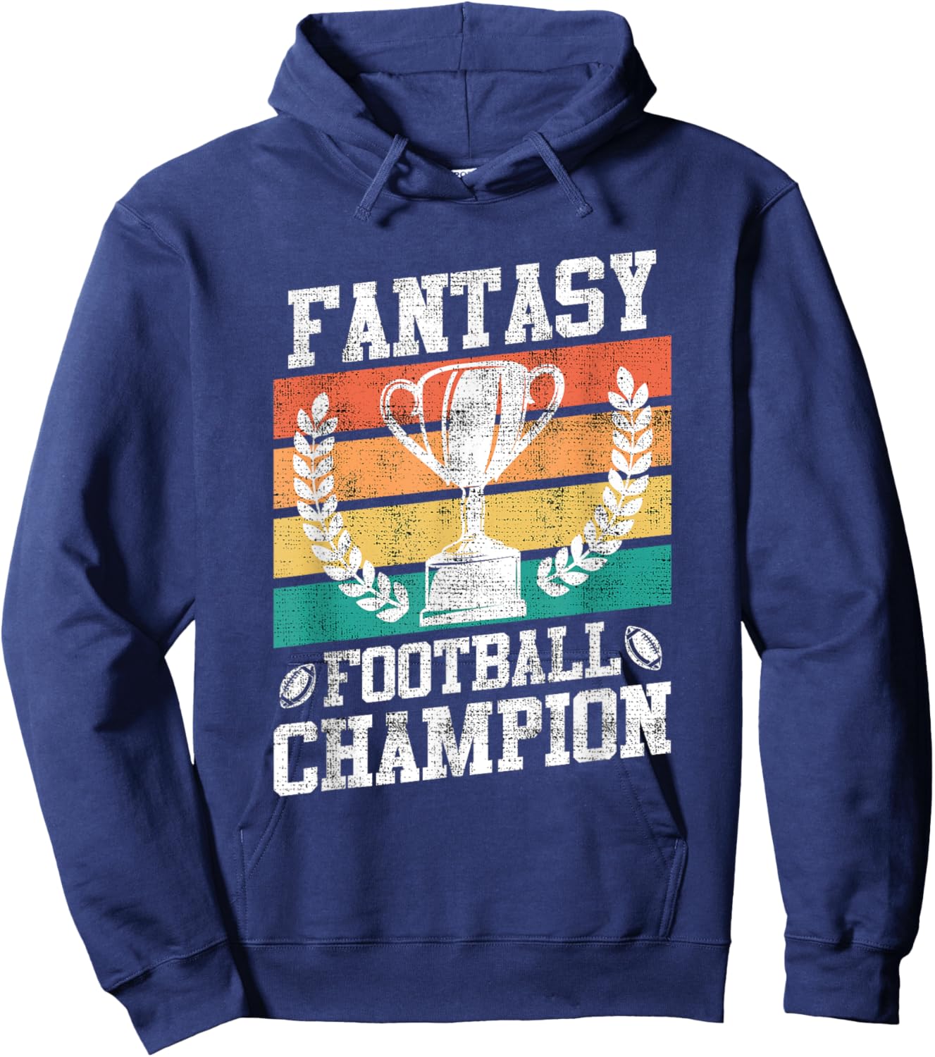 Fantasy Football Champ Fantasy Football Champion - Men's Black X-Small Hoodie - Hoodie | Navy