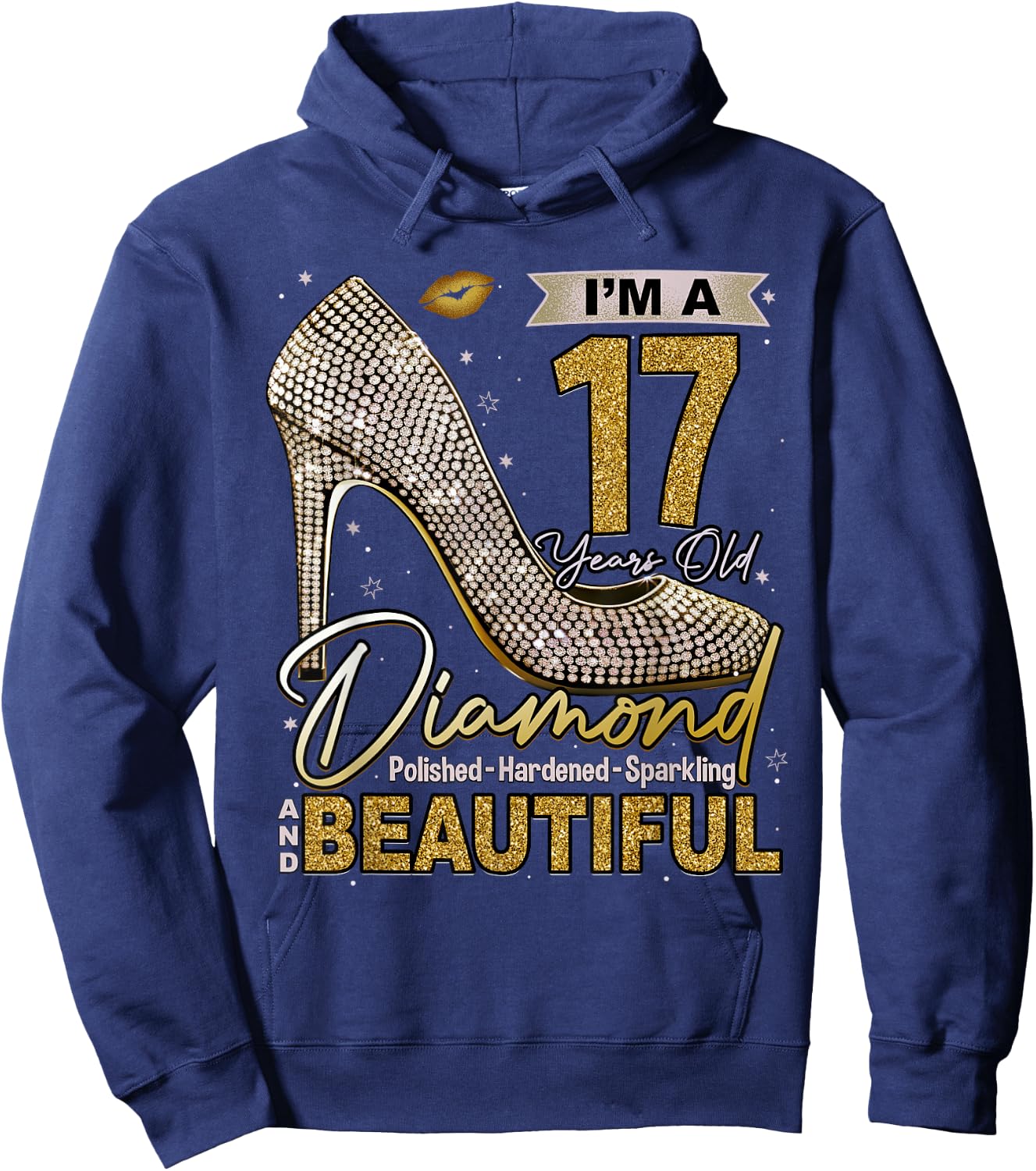 I'm A 17 Years Old Diamond, 17 and Fabulous Birthday Girls Hoodie - Hoodie | Navy