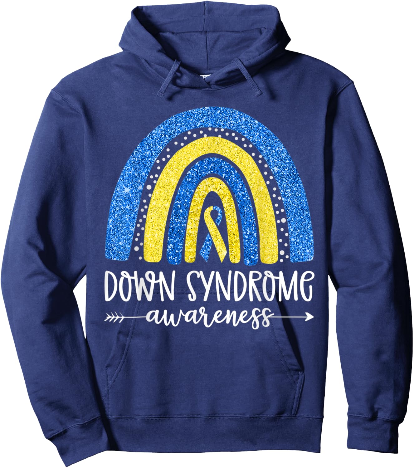 World Down Syndrome Awareness Month Rainbow National T21 Day Hoodie - Hoodie | Navy