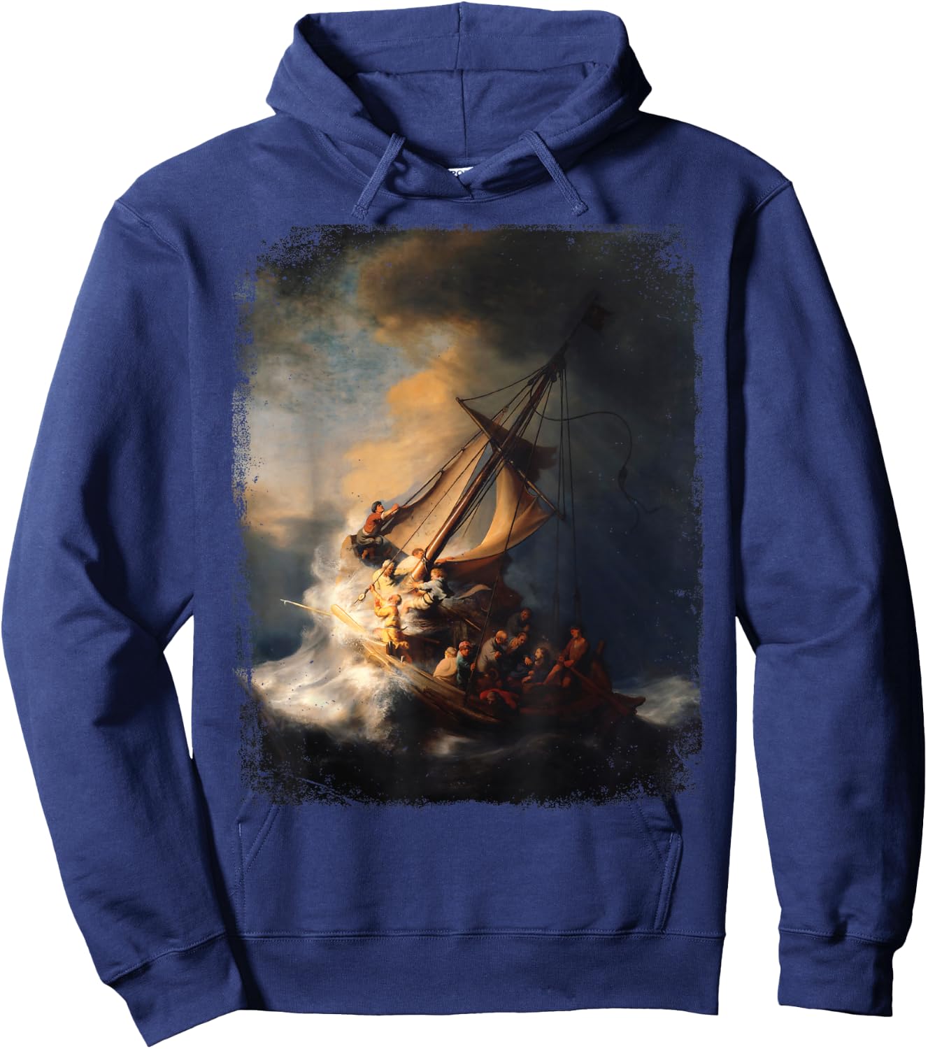 Rembrandt - Christ in the Storm on the Lake of Galilee, 1633 Hoodie - Hoodie | Navy