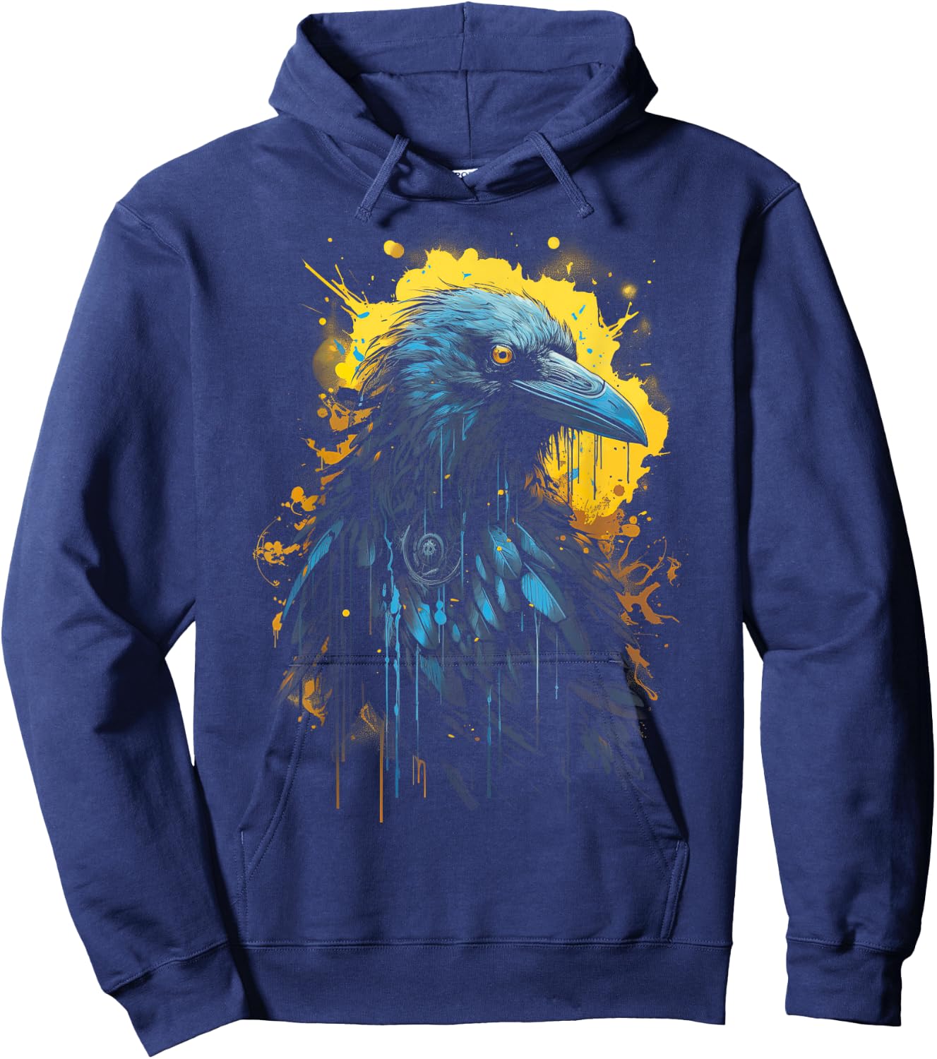 Raven Black gothic Occult Viking Witchcraft Hoodie - Hoodie | Navy