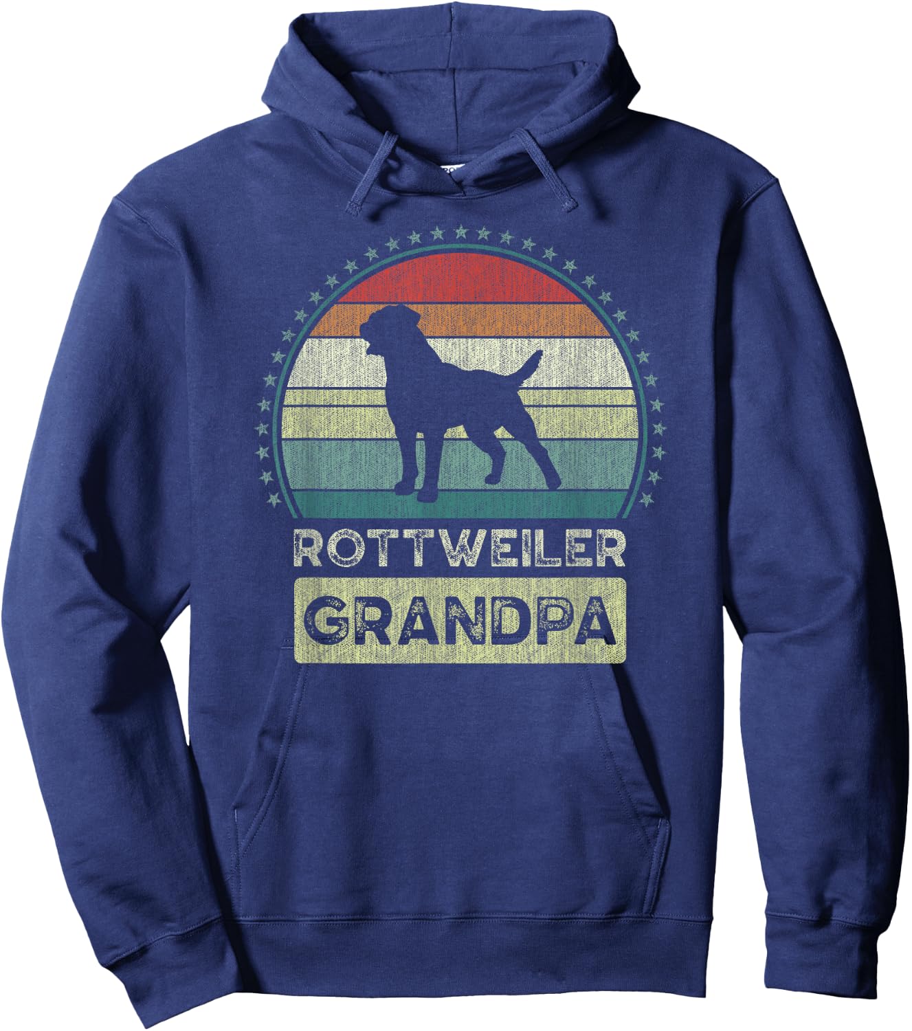 Rottweiler Grandpa, Father's Day, Rottie dog, Grandfather Hoodie - Hoodie | Navy