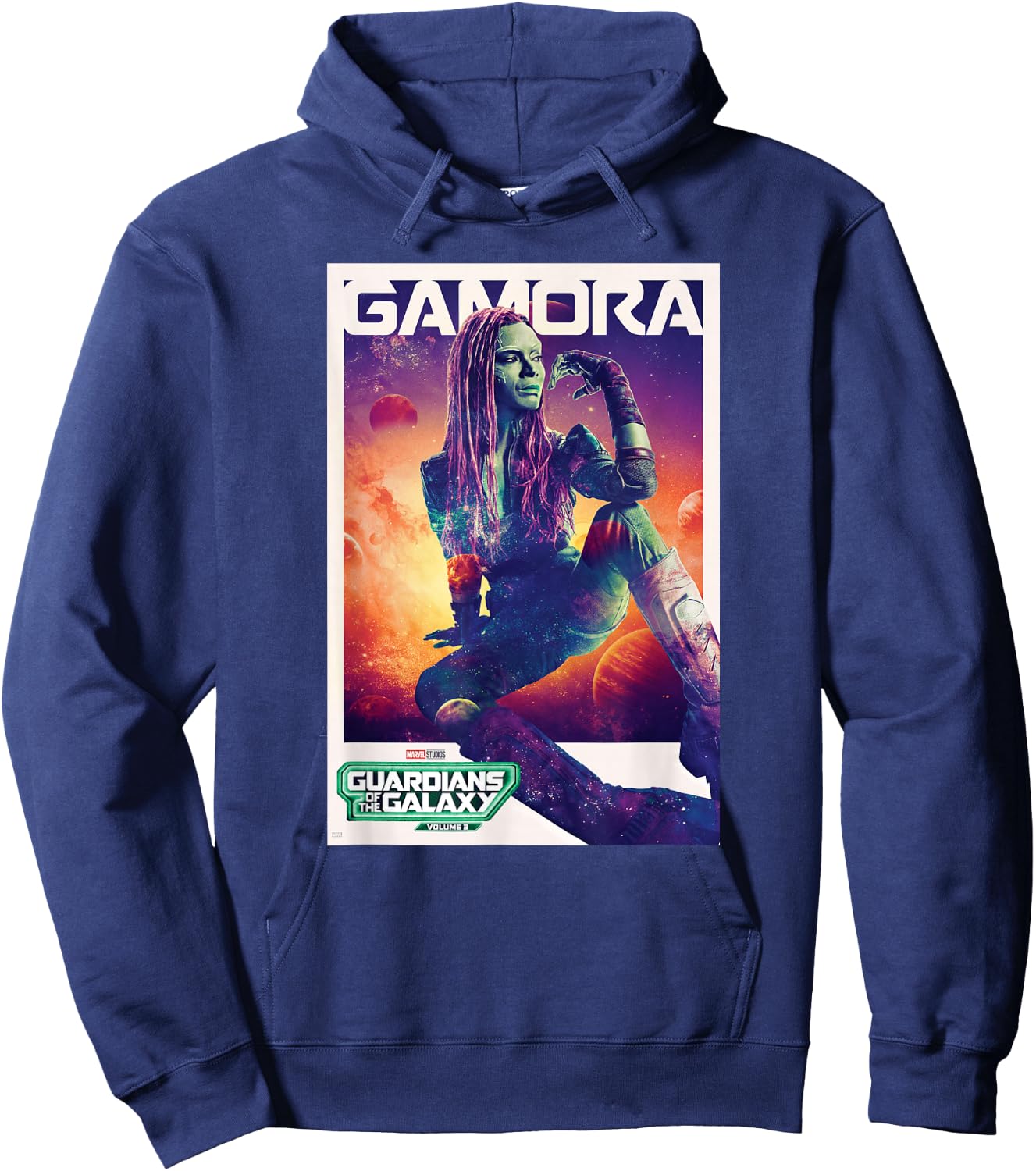 Marvel Guardians of The Galaxy Volume 3 Gamora Poster Hoodie - Hoodie | Navy