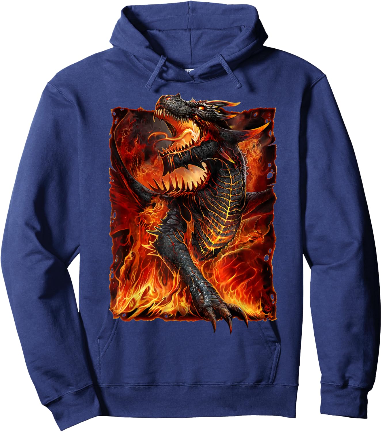 Spiral Original - Draconis - Gothic Dragon Hoodie - Hoodie | Navy