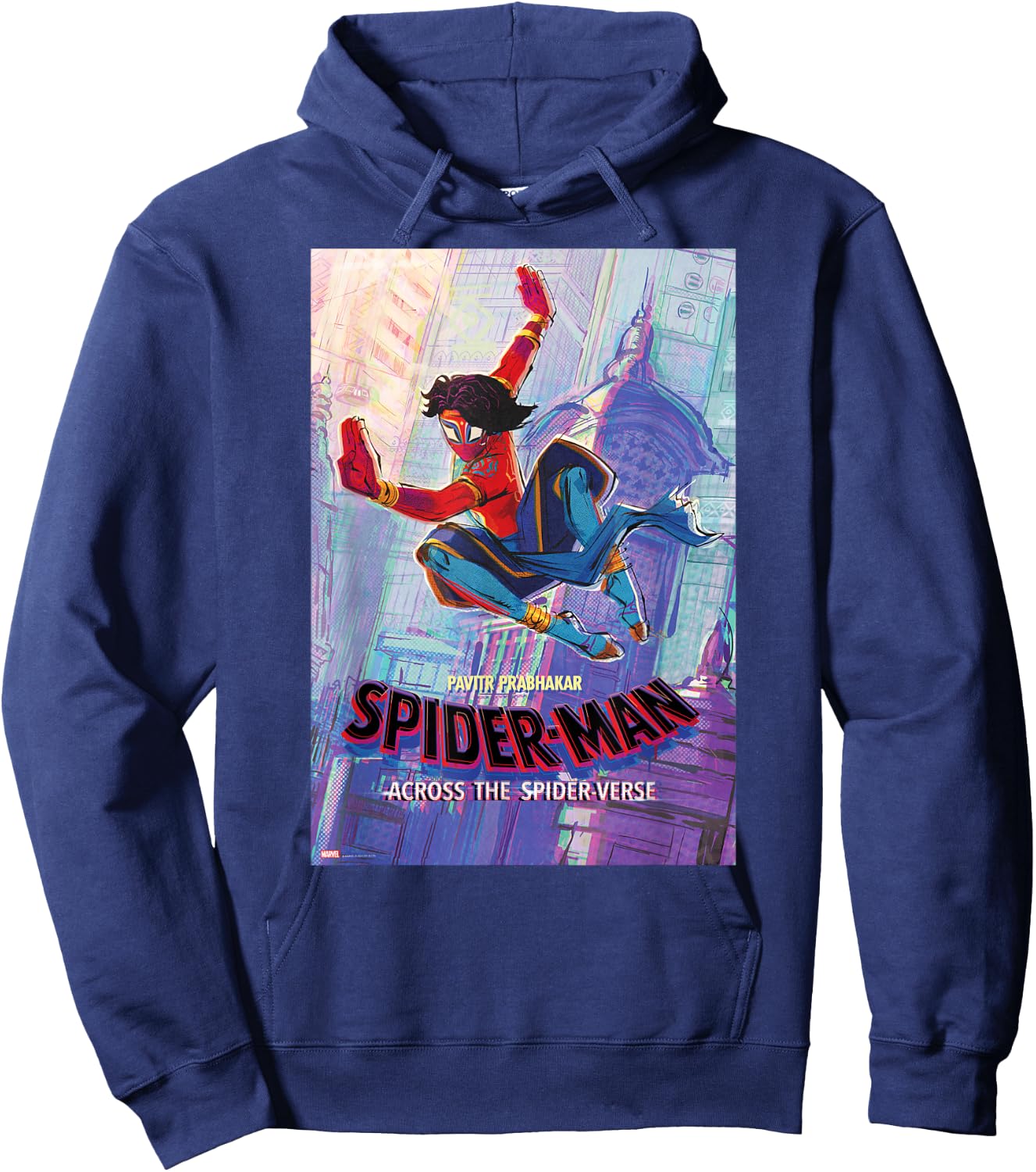 Marvel Spider-Man: Across the Spider-Verse Pavitr Poster Hoodie - Hoodie | Navy