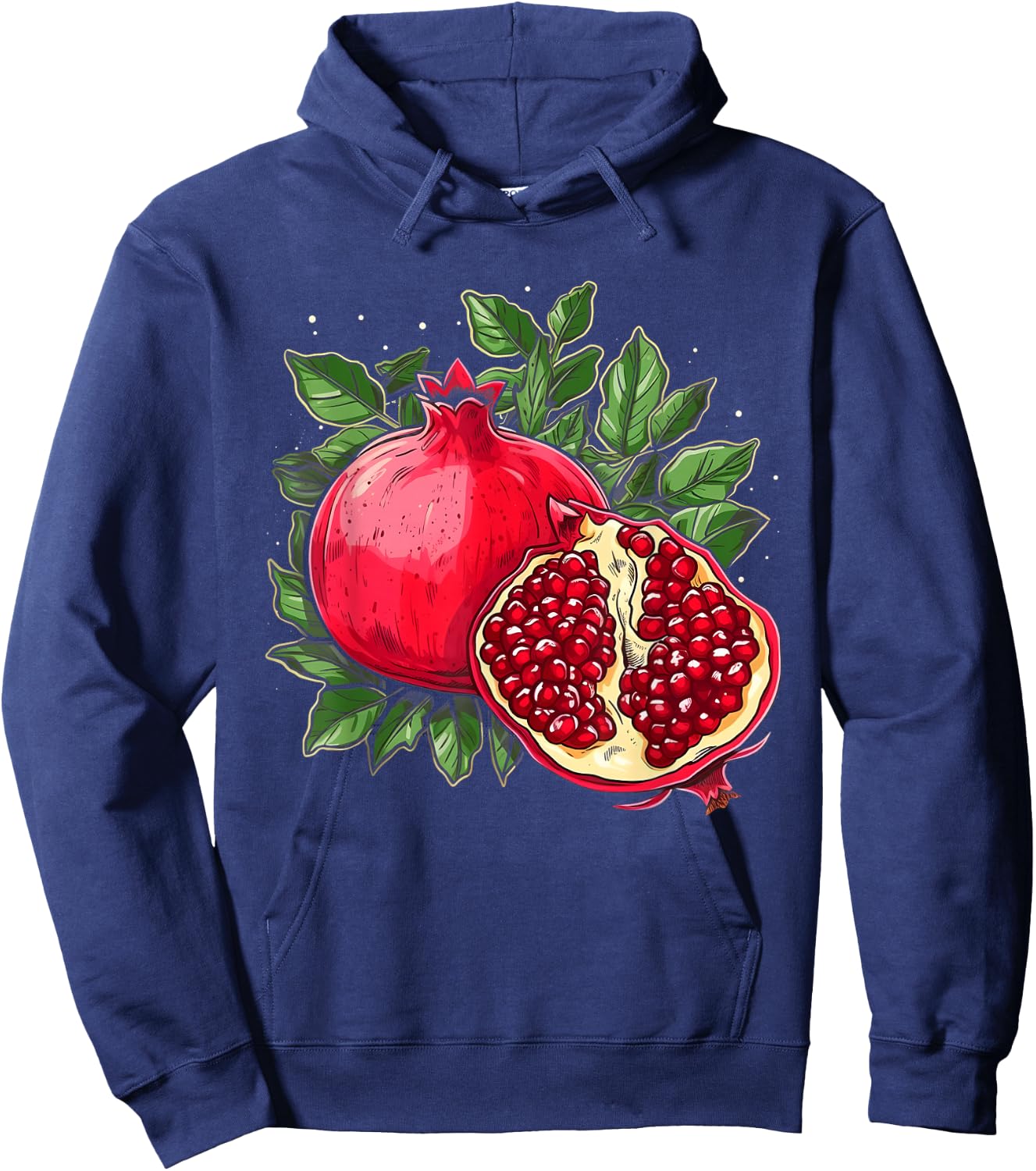 Retro Style Pomegranate Hoodie - Hoodie | Navy